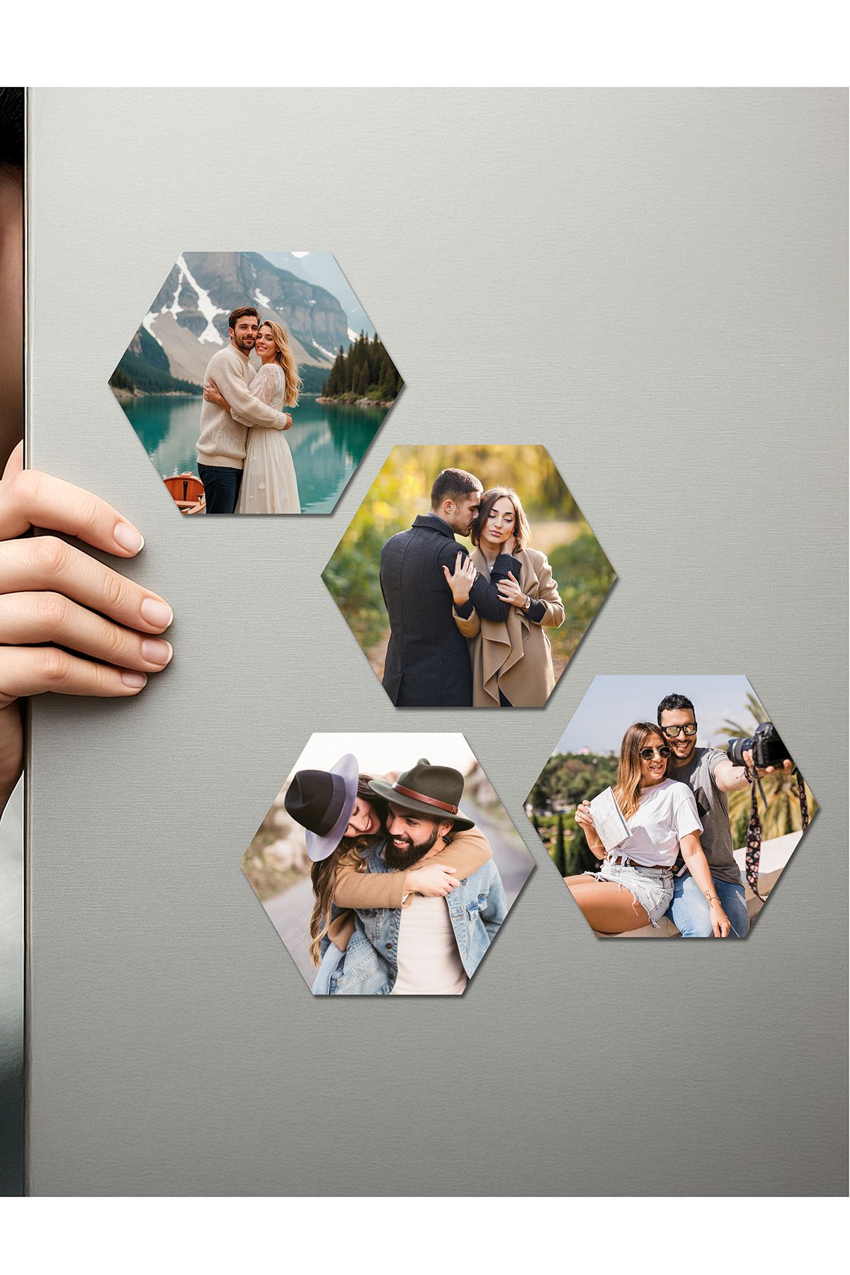 Fotomcity Kişiye Özel Ahşap Fotoğraflı UV Baskılı Magnet