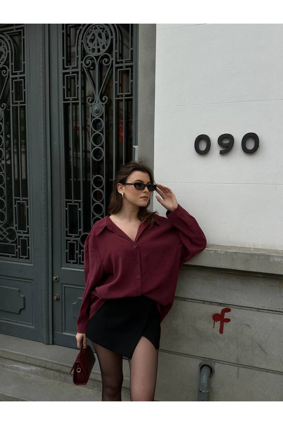 VOLT CLOTHİNG Kadın Oversize Modal Gömlek
