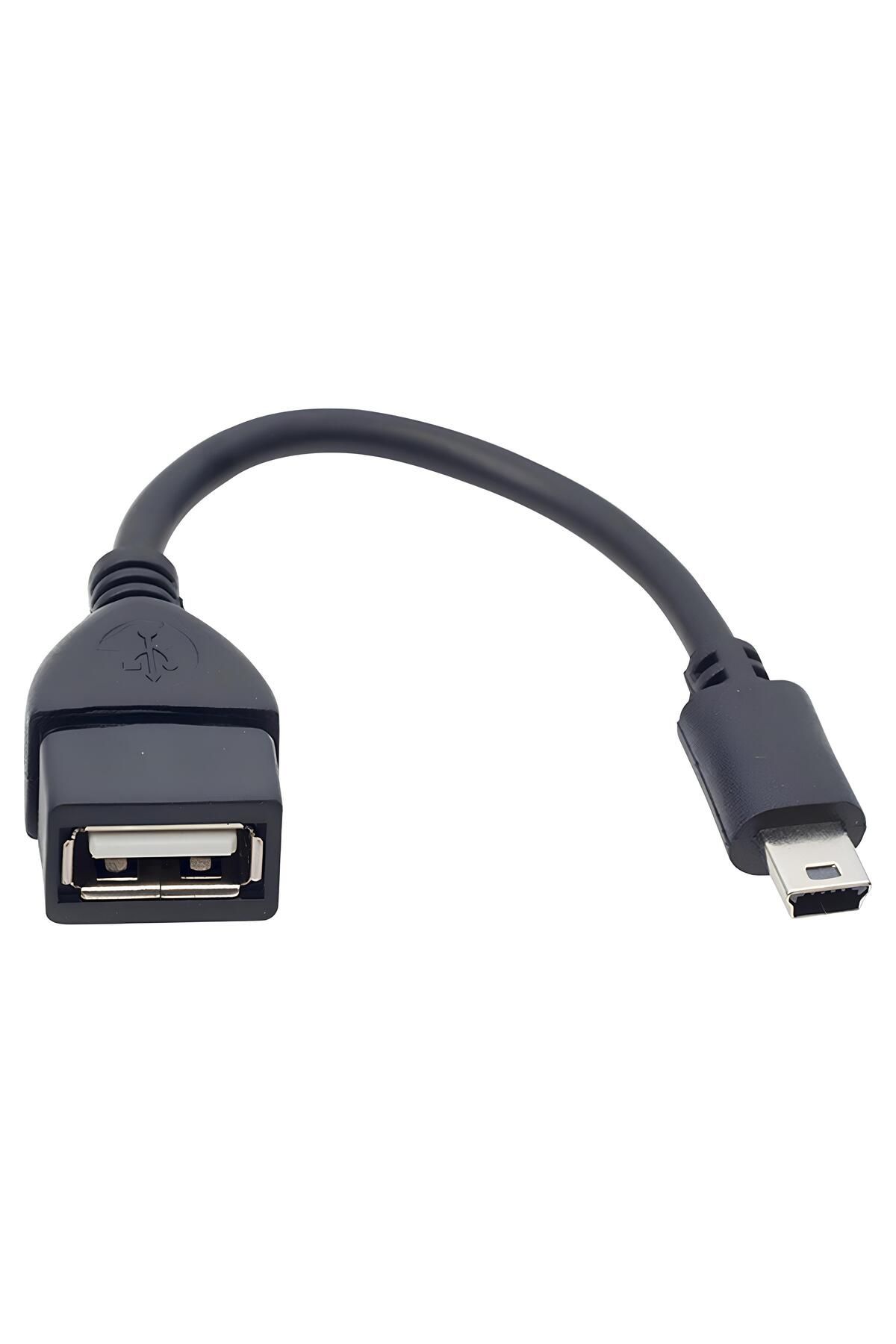 SpeedUF 5 Pin Mini USB to USB OTG Kablo 15cm Siyah – Veri Transferi & Standart Şarj