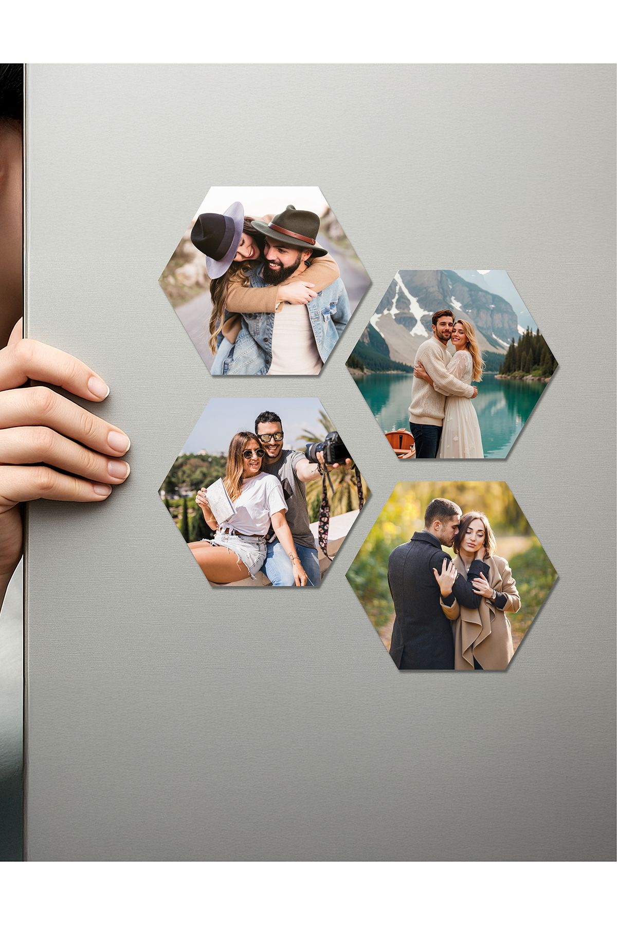 Fotomcity Kişiye Özel Ahşap Fotoğraflı UV Baskılı Magnet