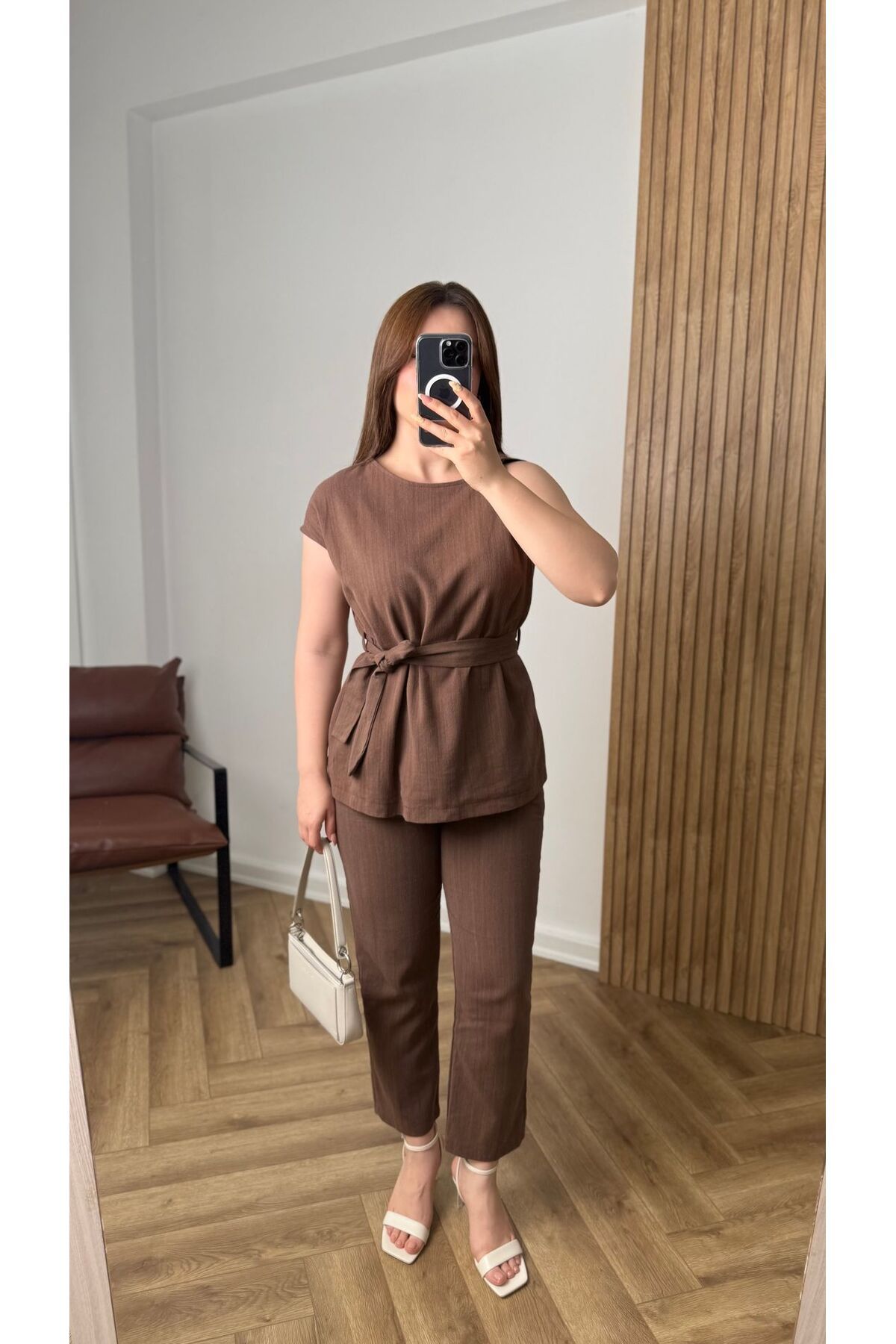 songül özdeş Yeni Sezon Premium Keten Bağlamalı Takım