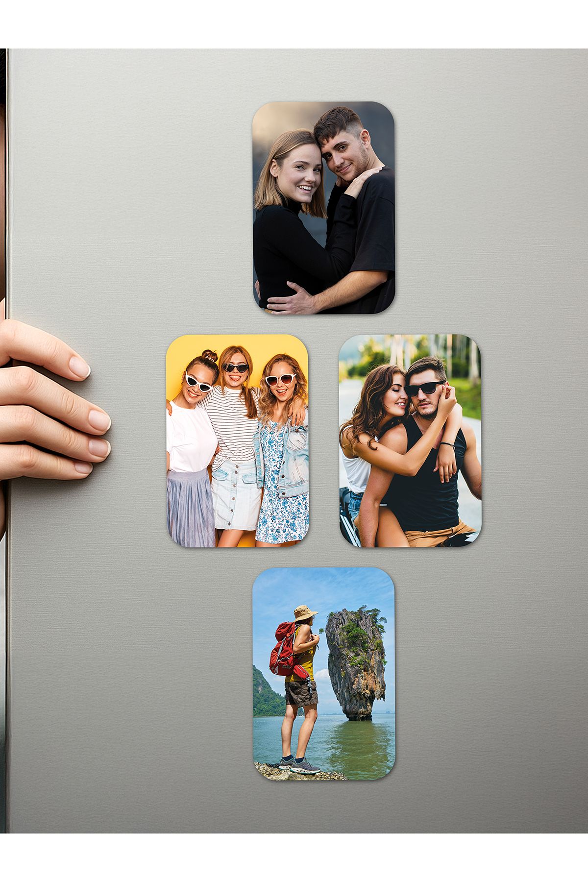 Fotomcity Kişiye Özel Ahşap Fotoğraflı UV Baskılı Magnet