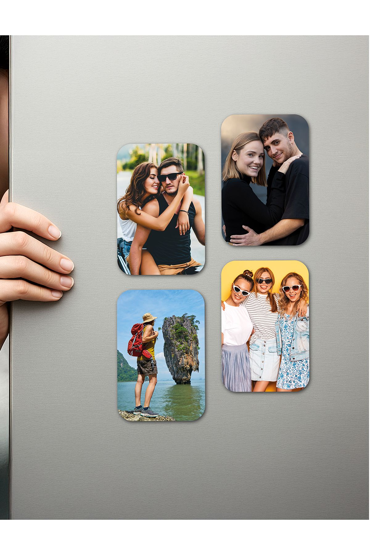 Fotomcity Kişiye Özel Ahşap Fotoğraflı UV Baskılı Magnet
