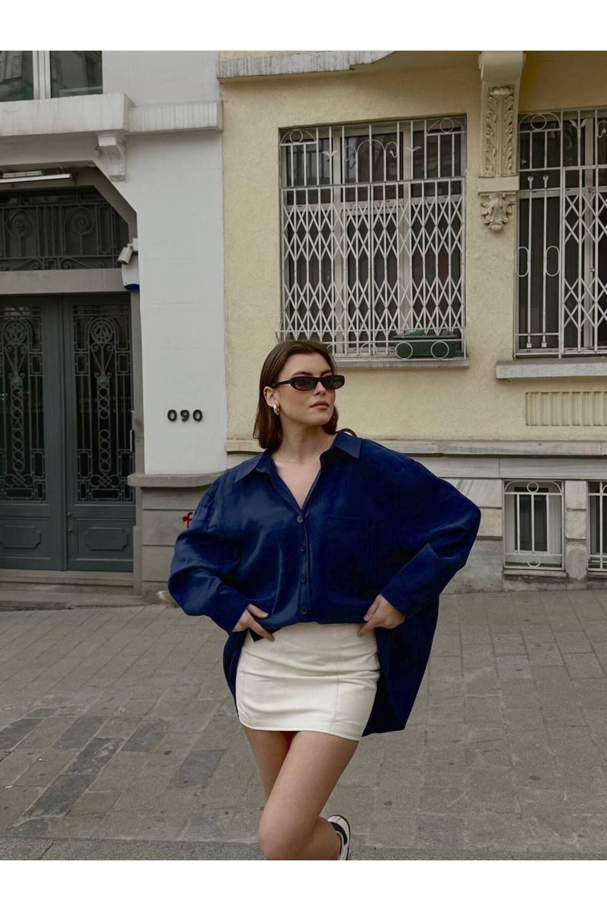 VOLT CLOTHİNG Kadın Oversize Modal Gömlek