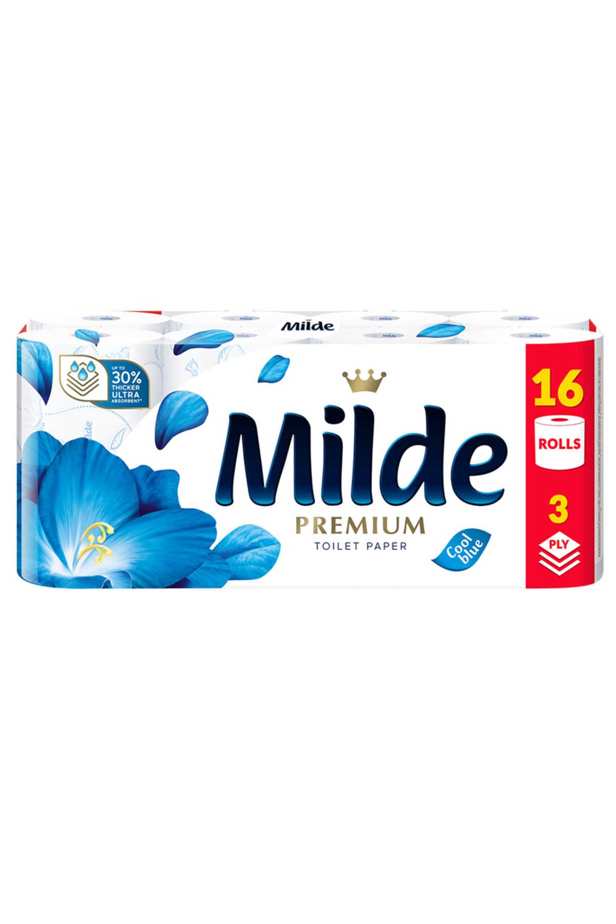 Milde Hartie Igienica 16rol 3straturi Cool Blue - One Size