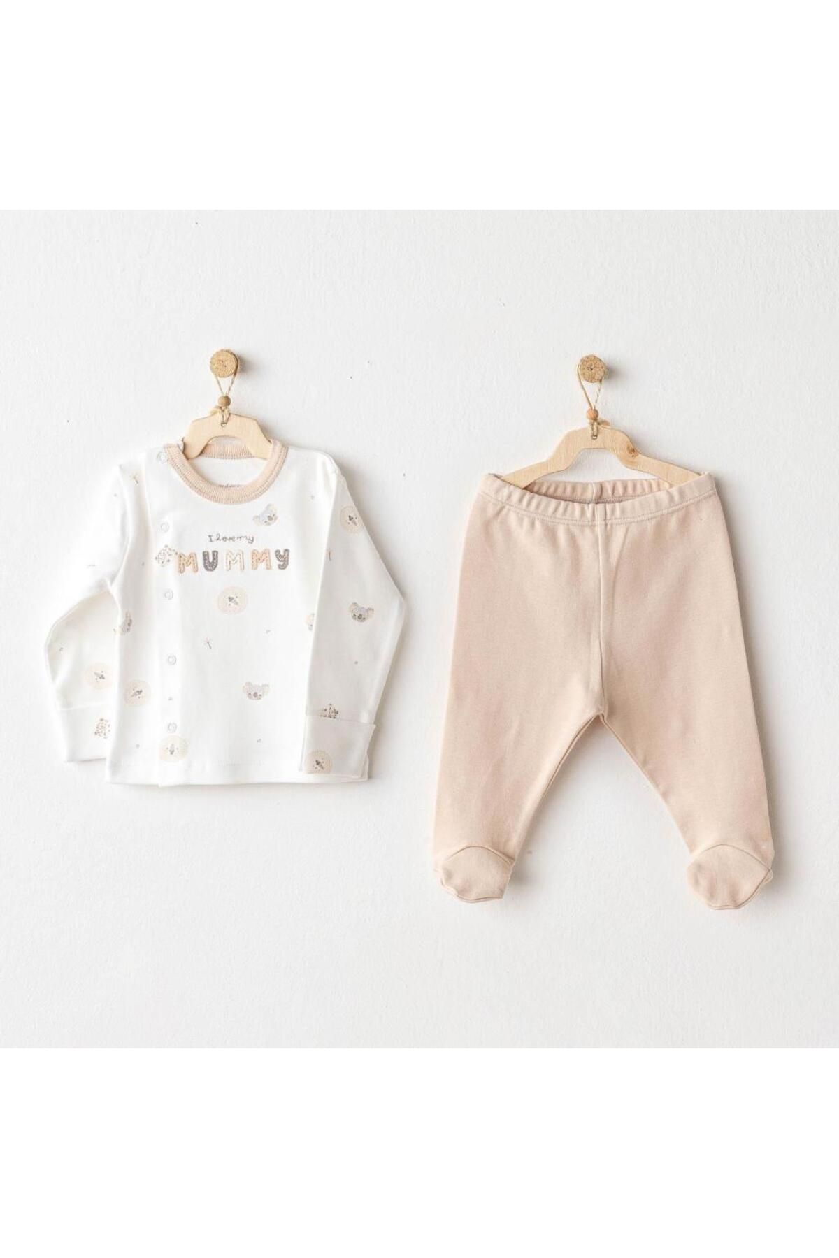Skygo Andywawa AC25849 Happy Animals 2'Li Zıbın Set Beige