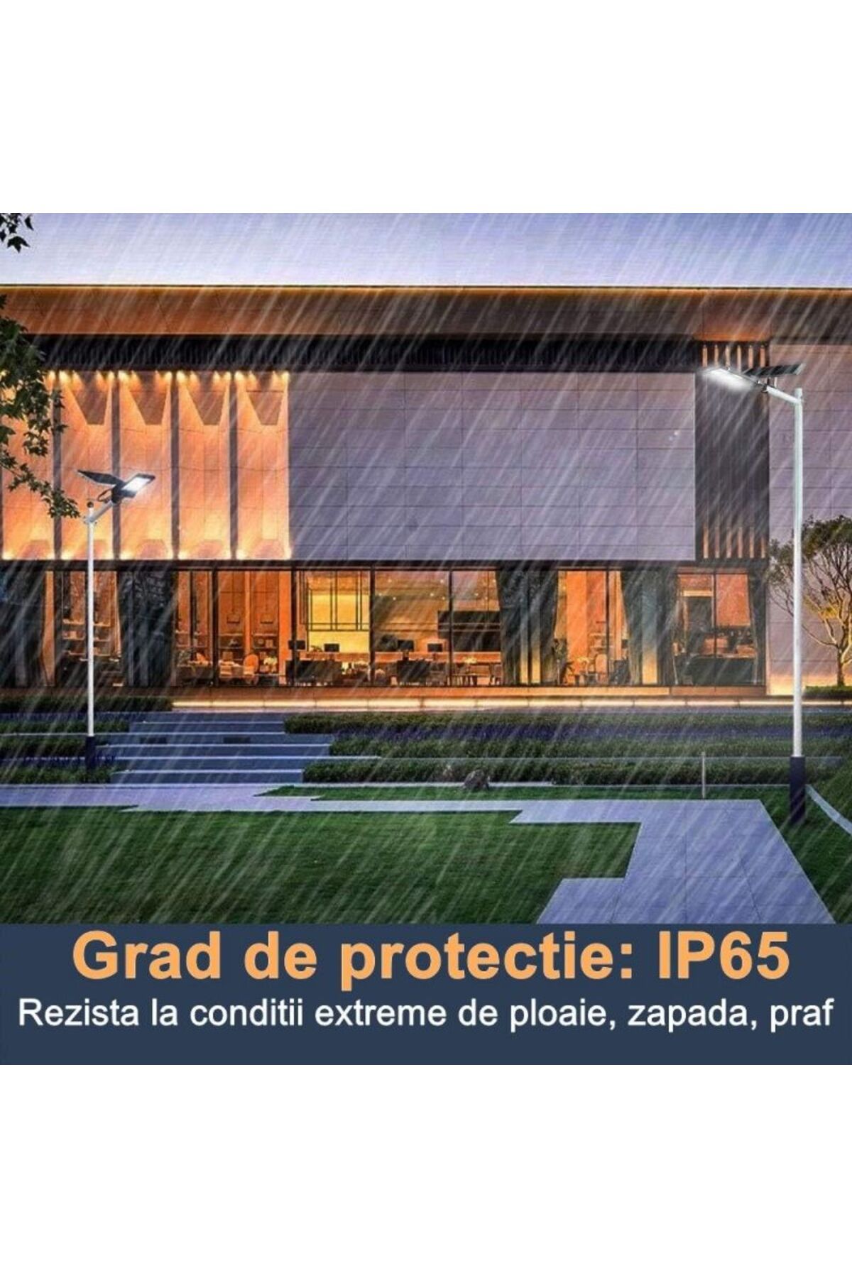eyemazing-Lampă stradală solară, IP65, senzor de lumină, uimitoare, 100 LED-uri, 80w, telecomandă, 12–16 ore, alb rece 6