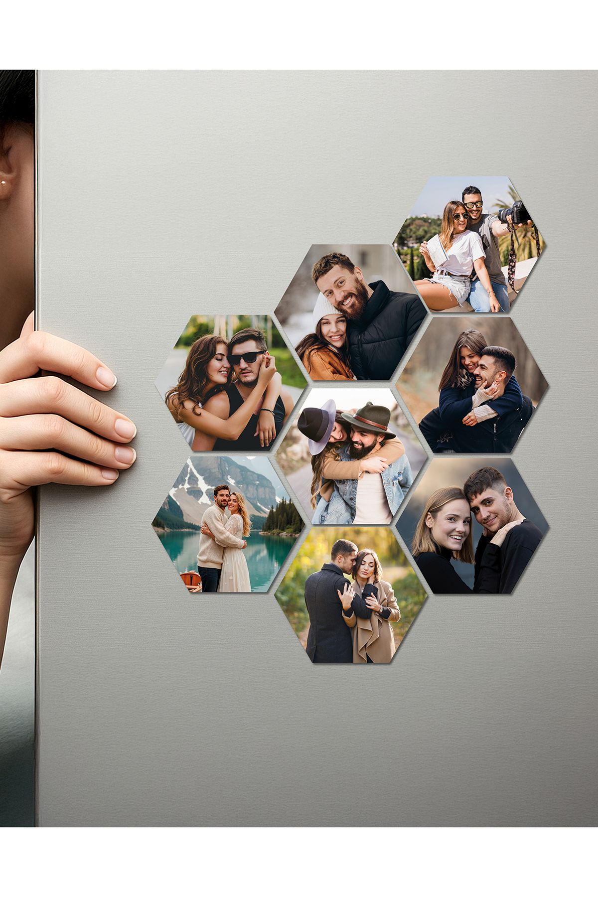 Fotomcity Kişiye Özel Ahşap Fotoğraflı UV Baskılı Magnet