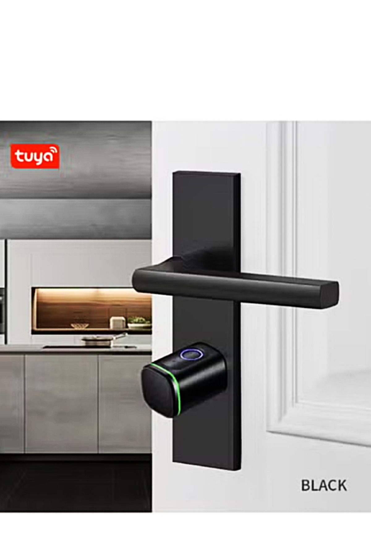 DarTech-Dartek Smart Lock with 4 Ways to Open and App Fits Any Door Global Version and Secure Home System - Black 3
