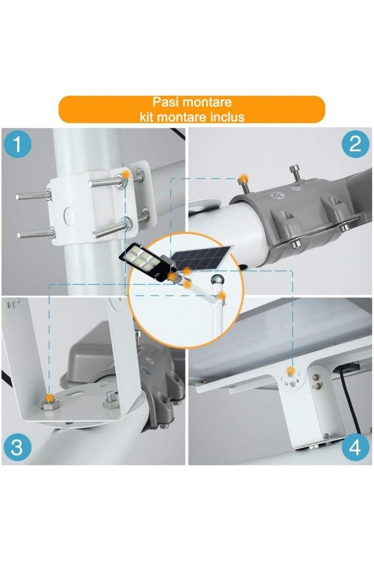 eyemazing-Lampă stradală solară, IP65, senzor de lumină, uimitoare, 100 LED-uri, 80w, telecomandă, 12–16 ore, alb rece 5