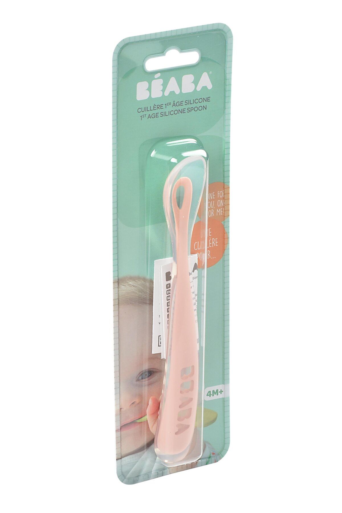 Beaba Ergonomic Silikon kaşık (1 yaş) Old Pink