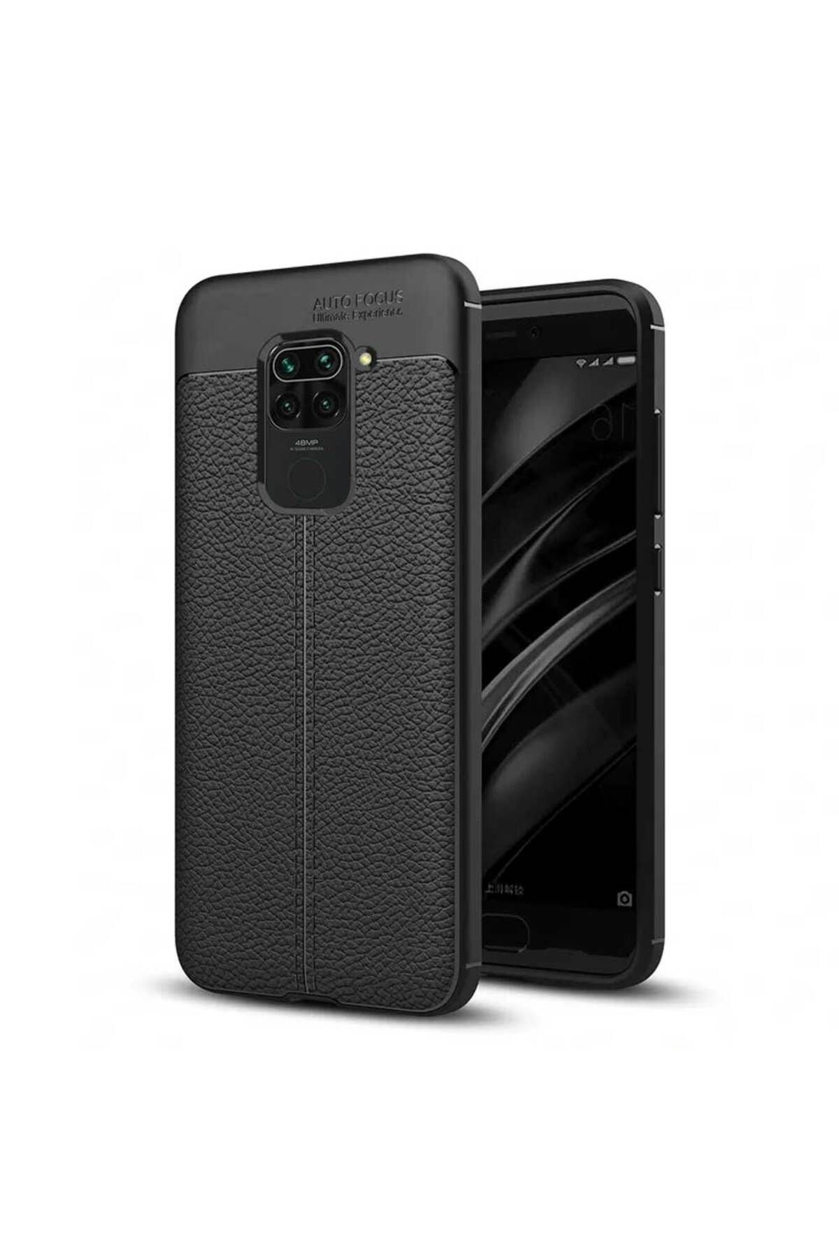 Smart Tech Xiaomi Redmi Note 9 Deri Görünümlü Firo Silikon Kılıf