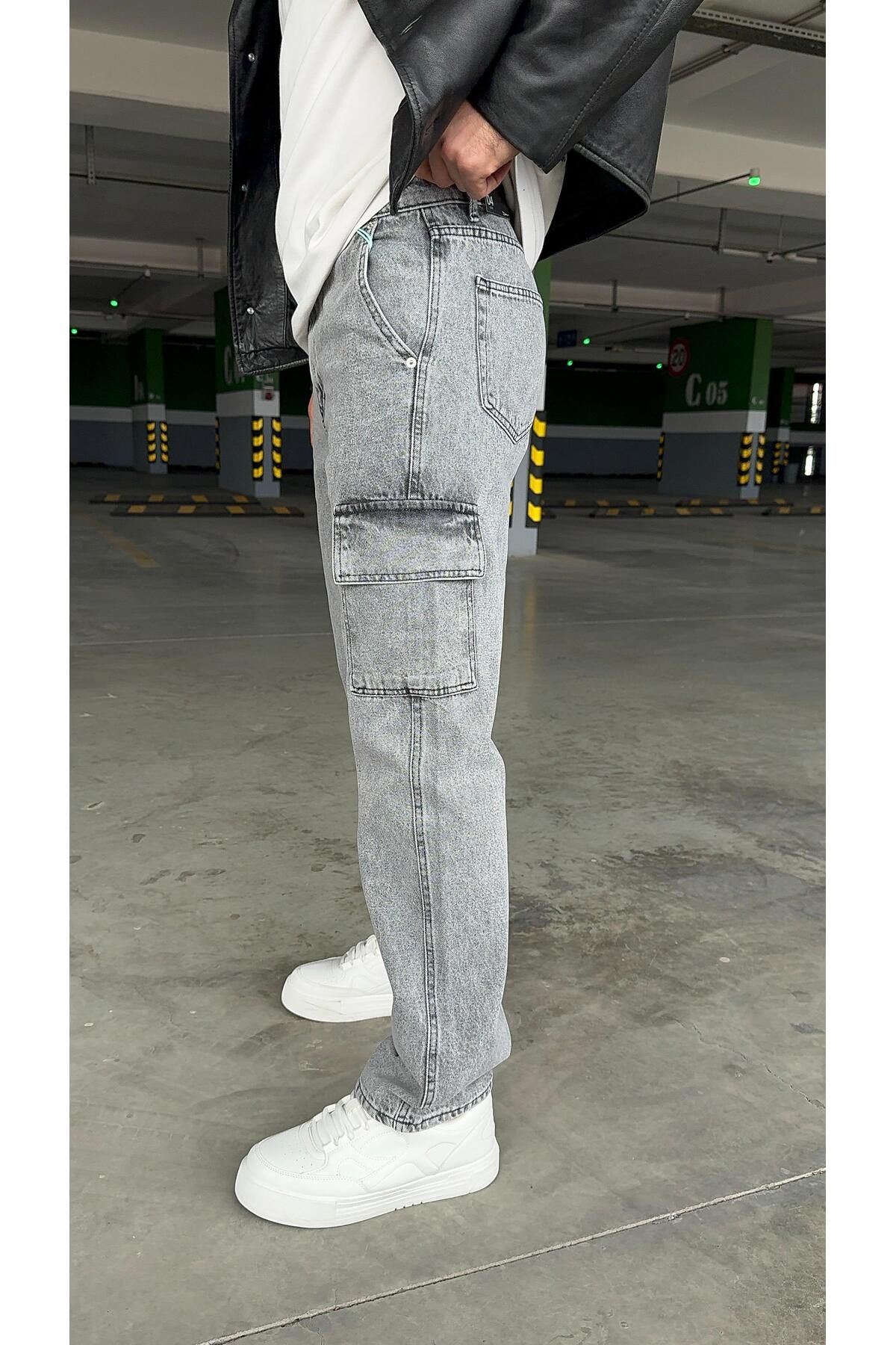 viking's line Erkek Kargo Gri Baggy