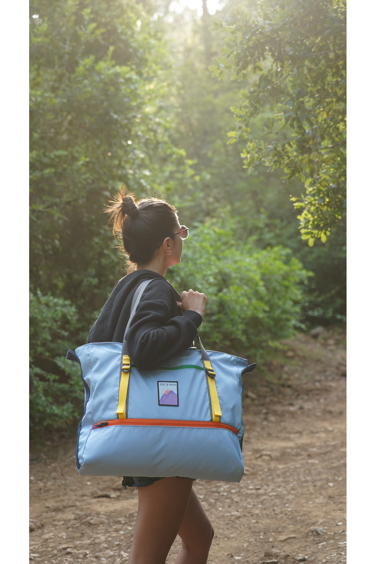 Ride and Roam Roamer Bag Seyahat / Plaj / Spor Çantası Açık Mavi görsel 4