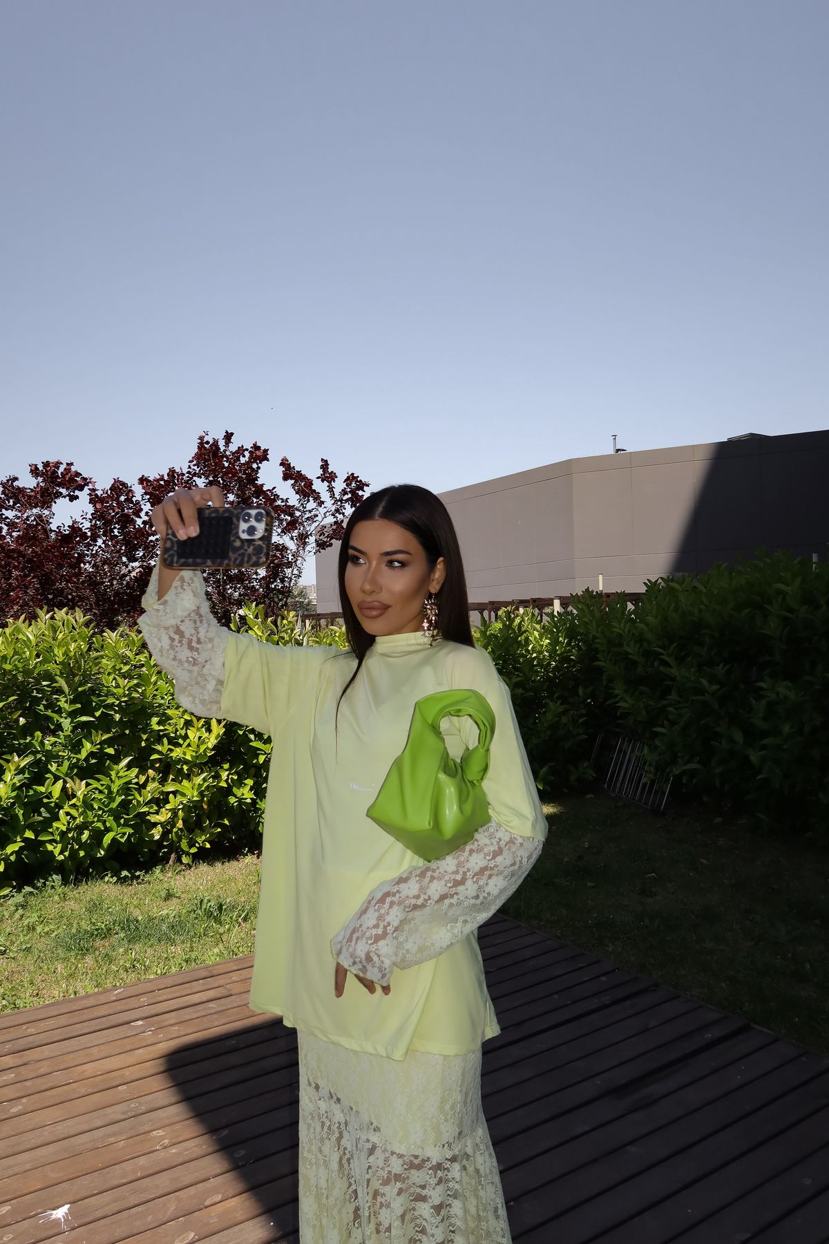Gülşah Evecen Fransız Lez Kol T-shirt Pastel Sarı