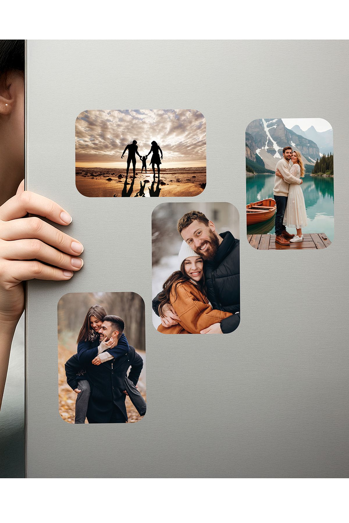 Fotomcity Kişiye Özel Ahşap Fotoğraflı UV Baskılı Magnet