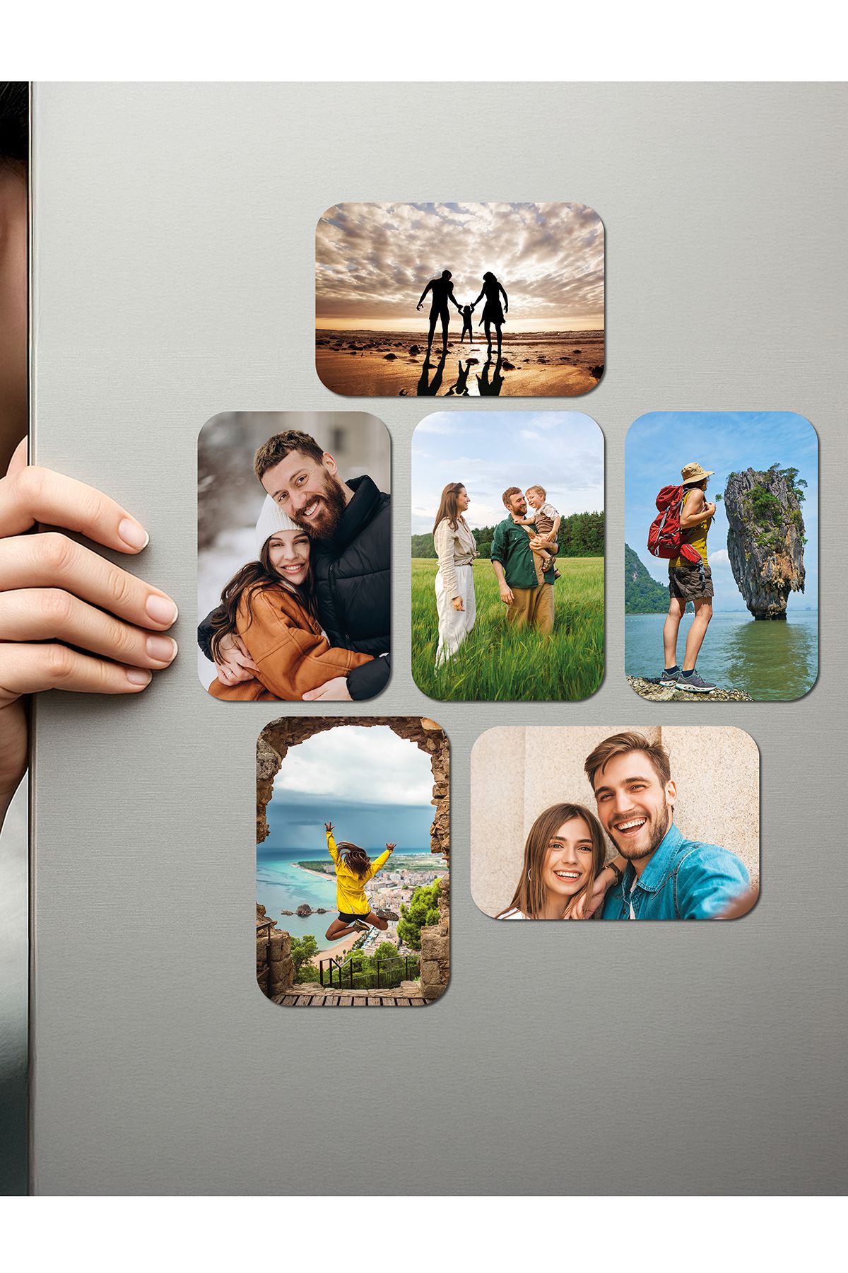Fotomcity Kişiye Özel Ahşap Fotoğraflı UV Baskılı Magnet