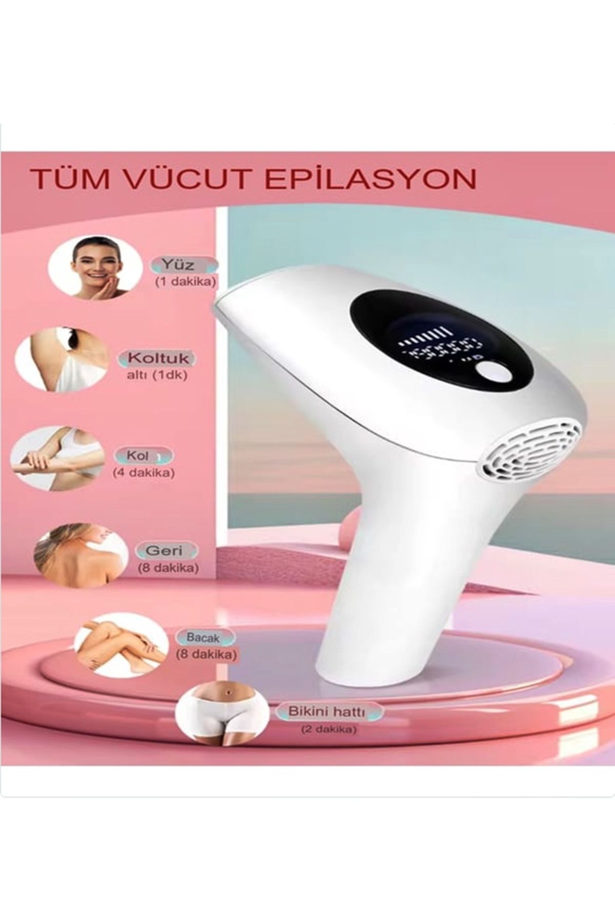 newnet Kadın-Erkek IPL Buz Lazer Epilasyon Ağrısız Tüm Bölge Profesyonel Lazer Epilasyon Aleti 900.000 Atım