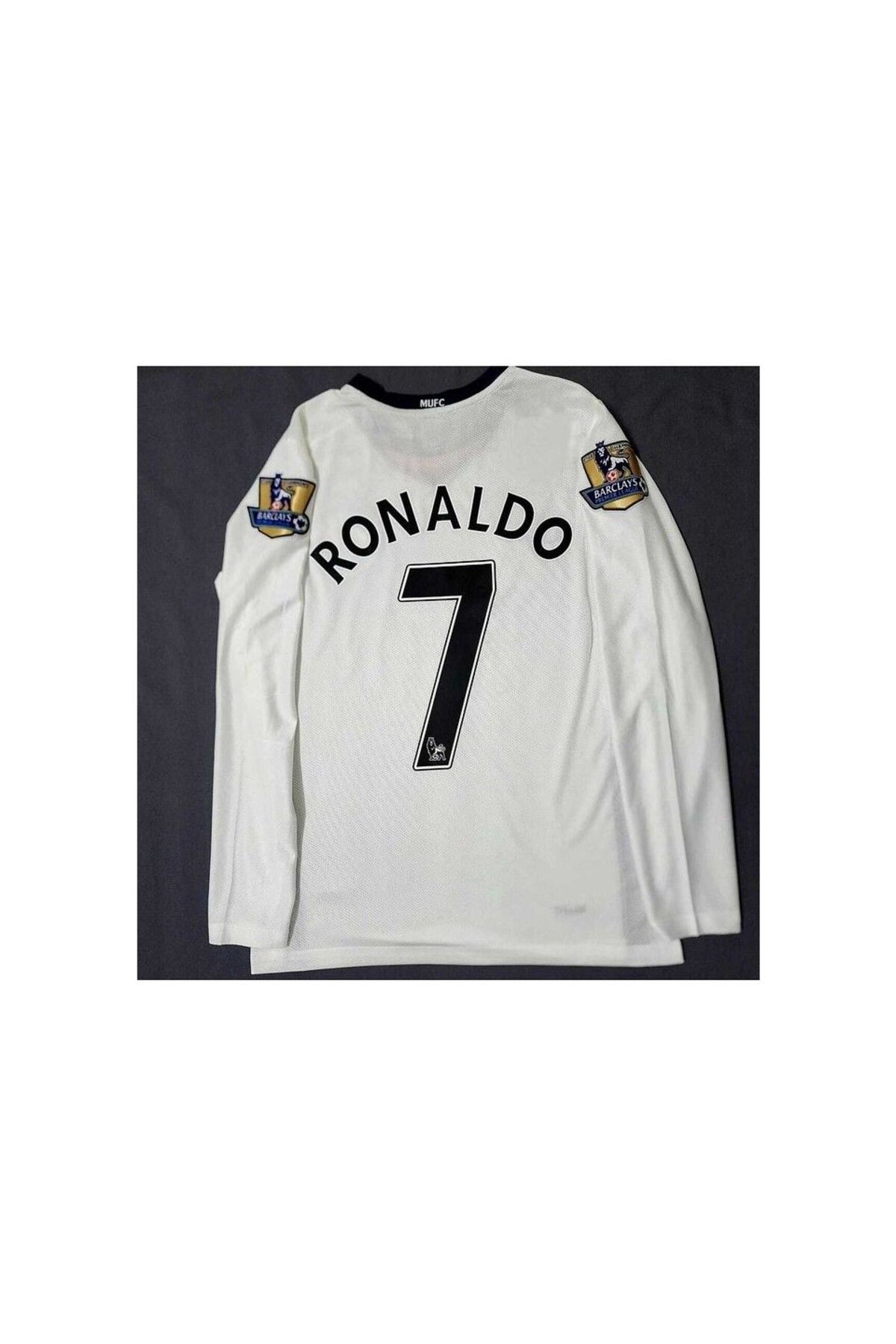 kombinezyum M.Unitedd 2008 Moskova Şampiyonlar Ligi Finali Cristiano Ronaldo Forması (Beyaz)