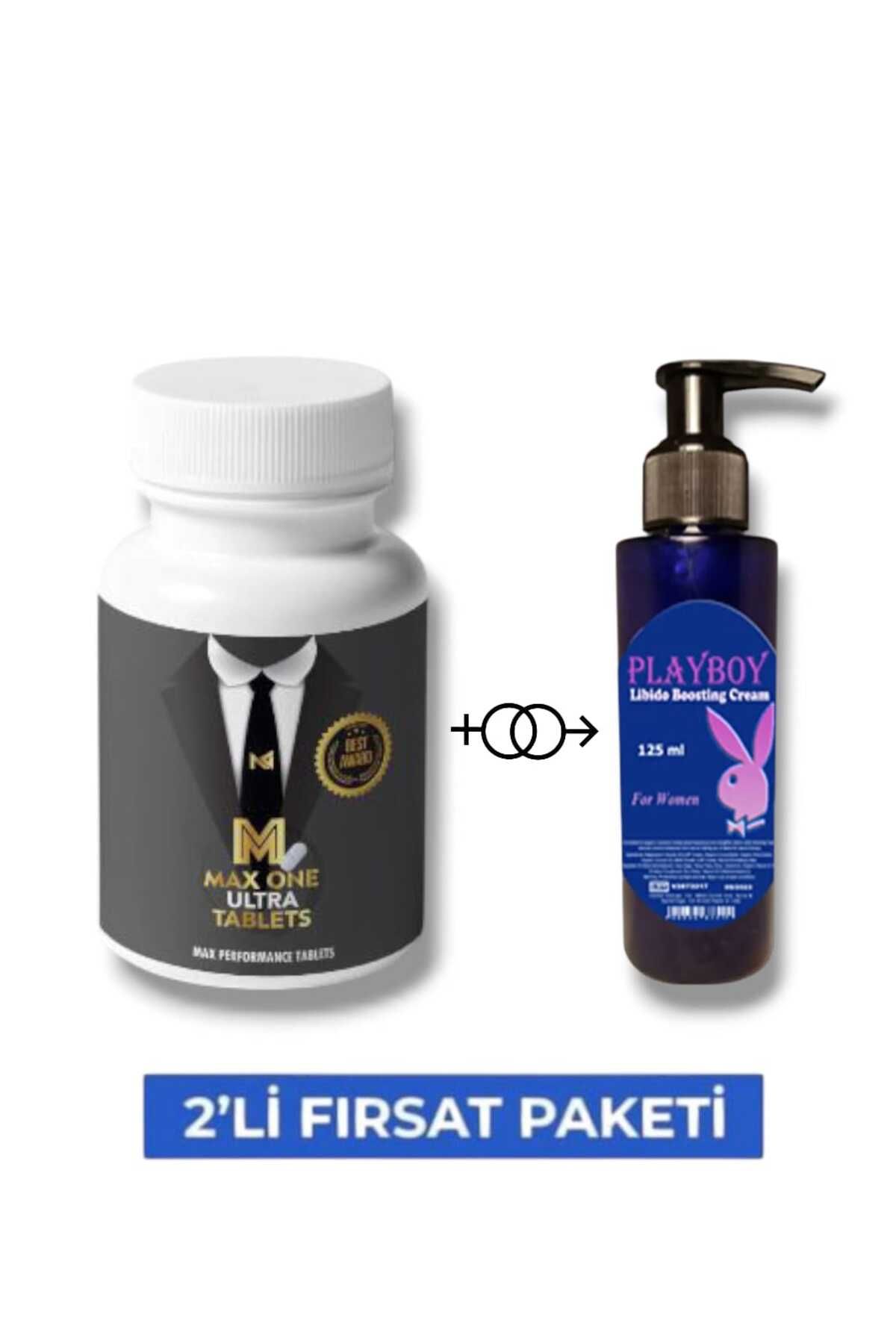 MEDİCREAM Maxone Ultra Erkek Performansı Arttıran 30'lu Takviye + Playboy Libido Arttırıcı Krem 125 ML