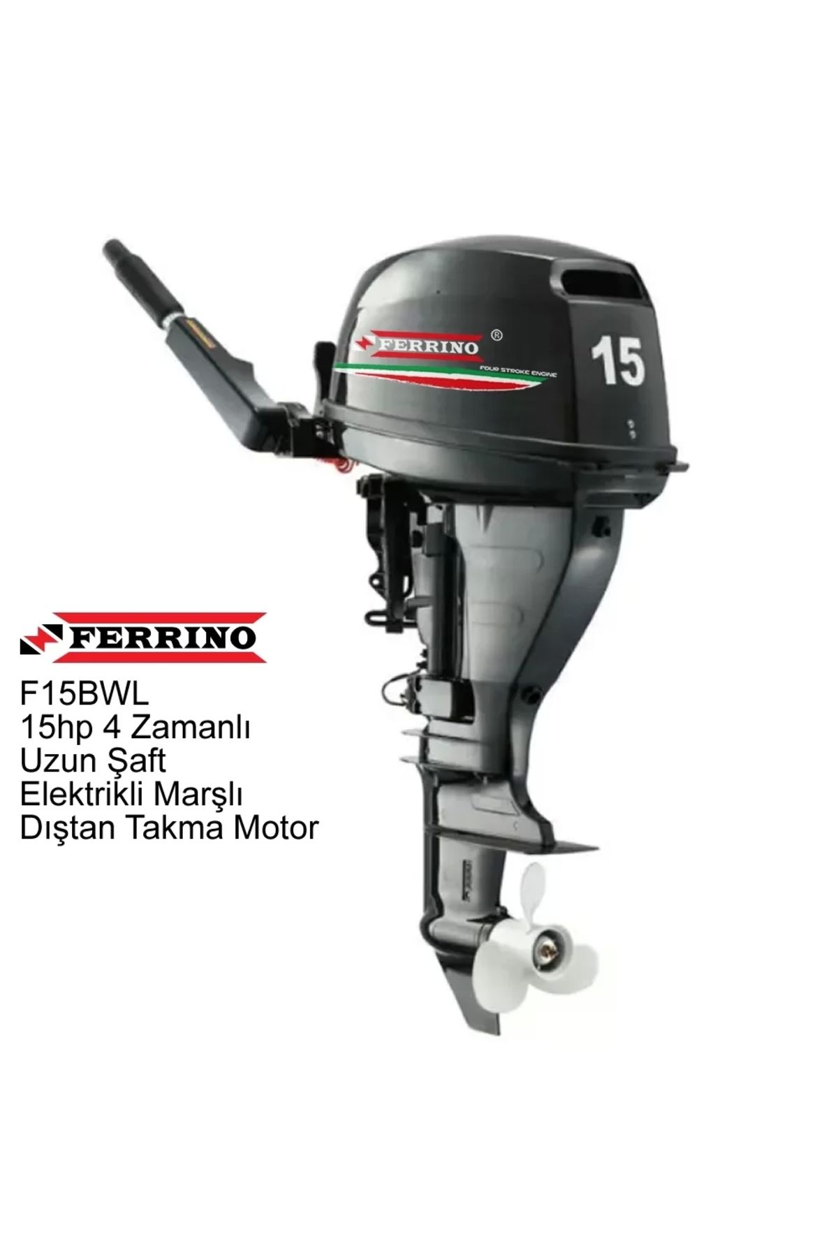 Ferrino 15hp 4 Zamanlı Uzun Şaft Elektrikli Marşlı Dıştan Takma Motor