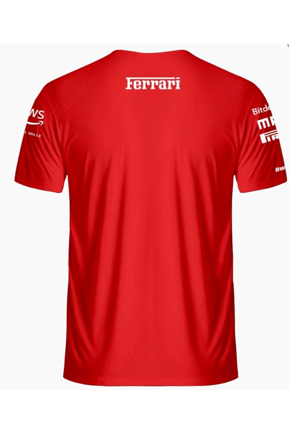 YOHO SPORT Scuderia F1 takım Unisex T-shirt unisex ön ve arka baskılı %100 pamuk
