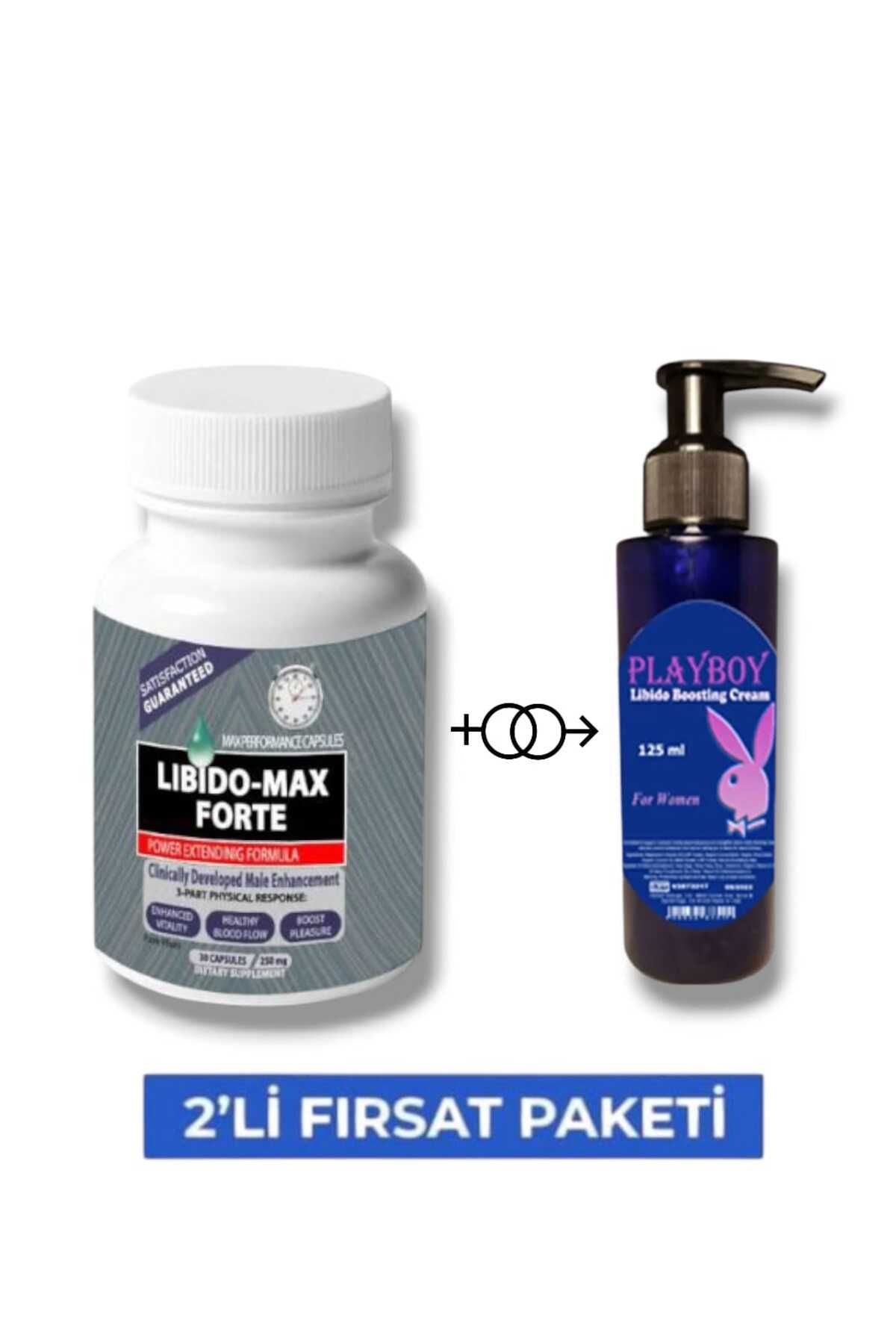 MEDİCREAM LibidoMax Forte Erkek Performansı Arttıran 30'lu Takviye + Playboy Libido Arttırıcı Krem125 ML