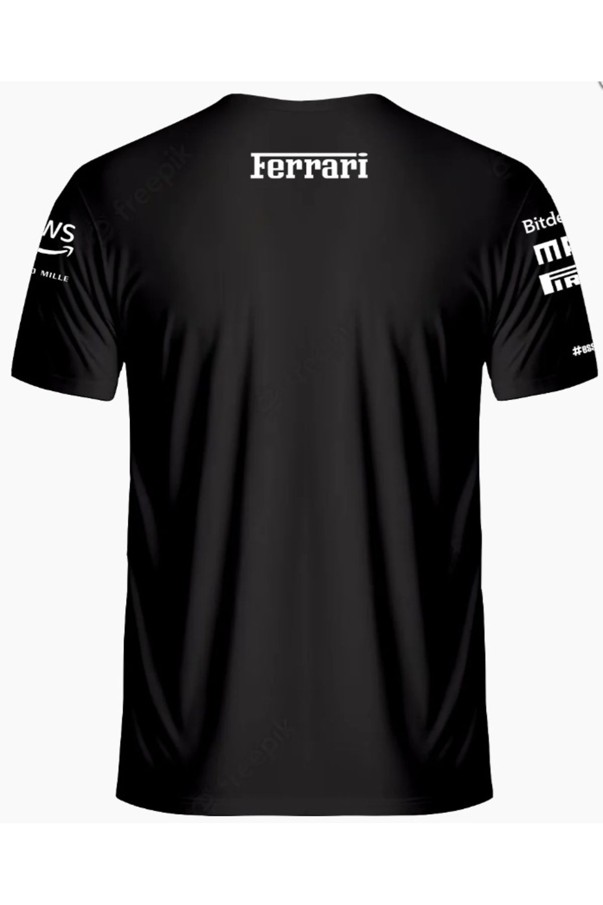 YOHO SPORT Scuderia F1 takım Unisex T-shirt unisex ön ve arka baskılı %100 pamuk