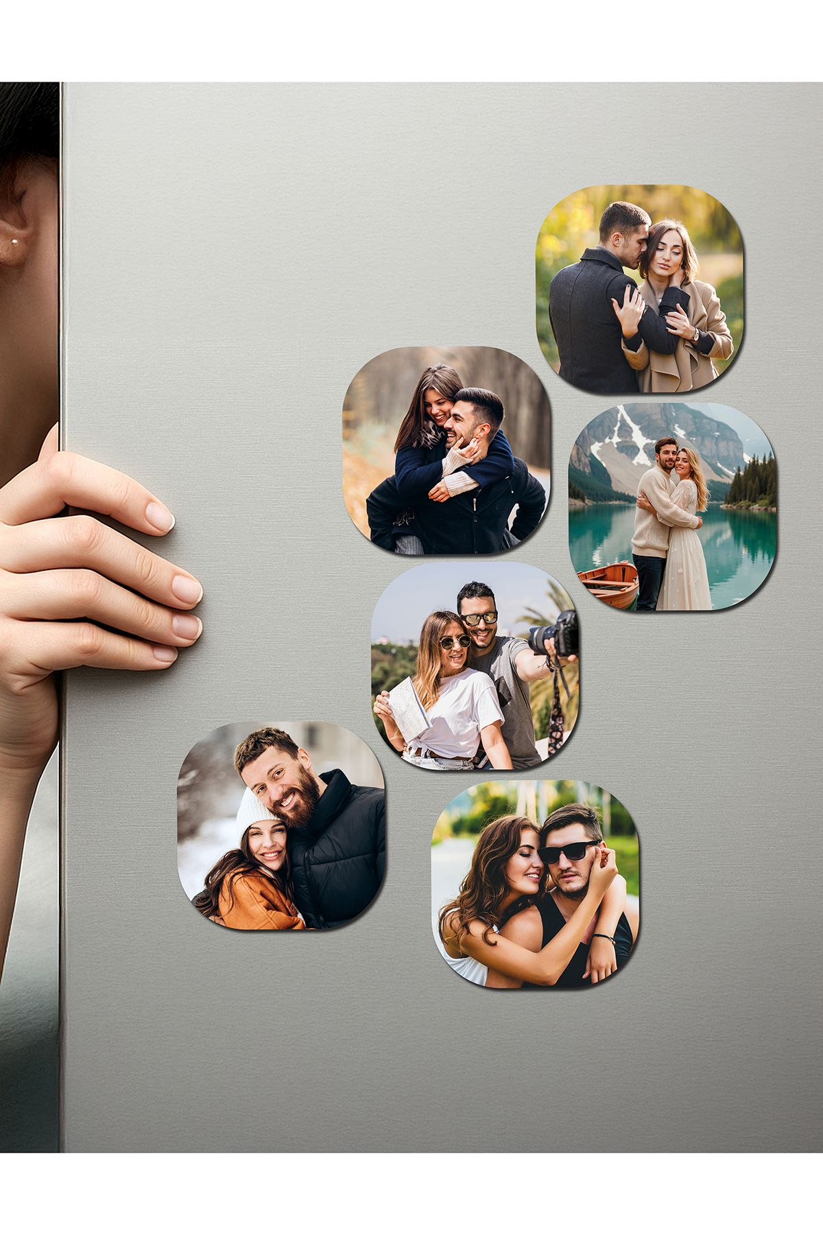Fotomcity Kişiye Özel Ahşap Fotoğraflı UV Baskılı Magnet