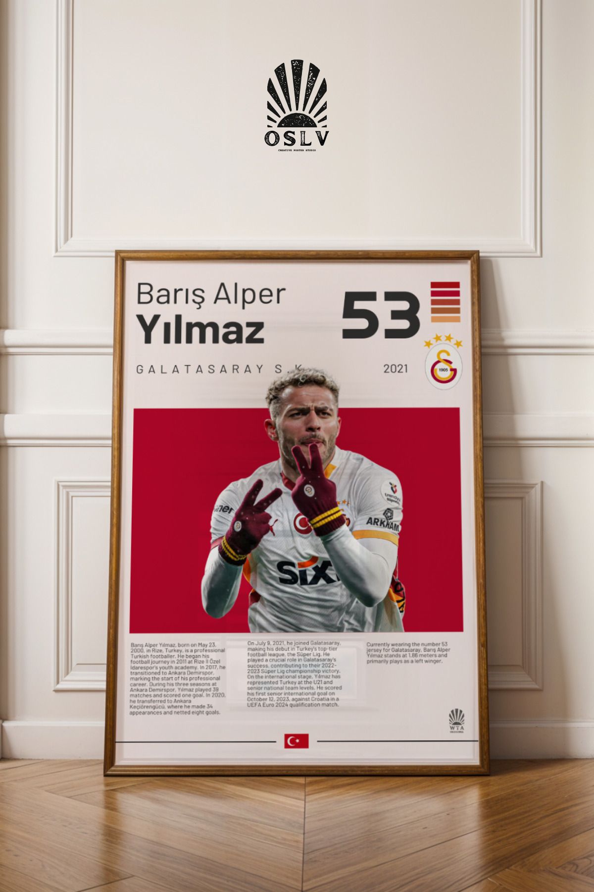 Osliva Shop Futbolcu Posteri, Çerçevesiz Poster, Yüksek Kaliteli Poster