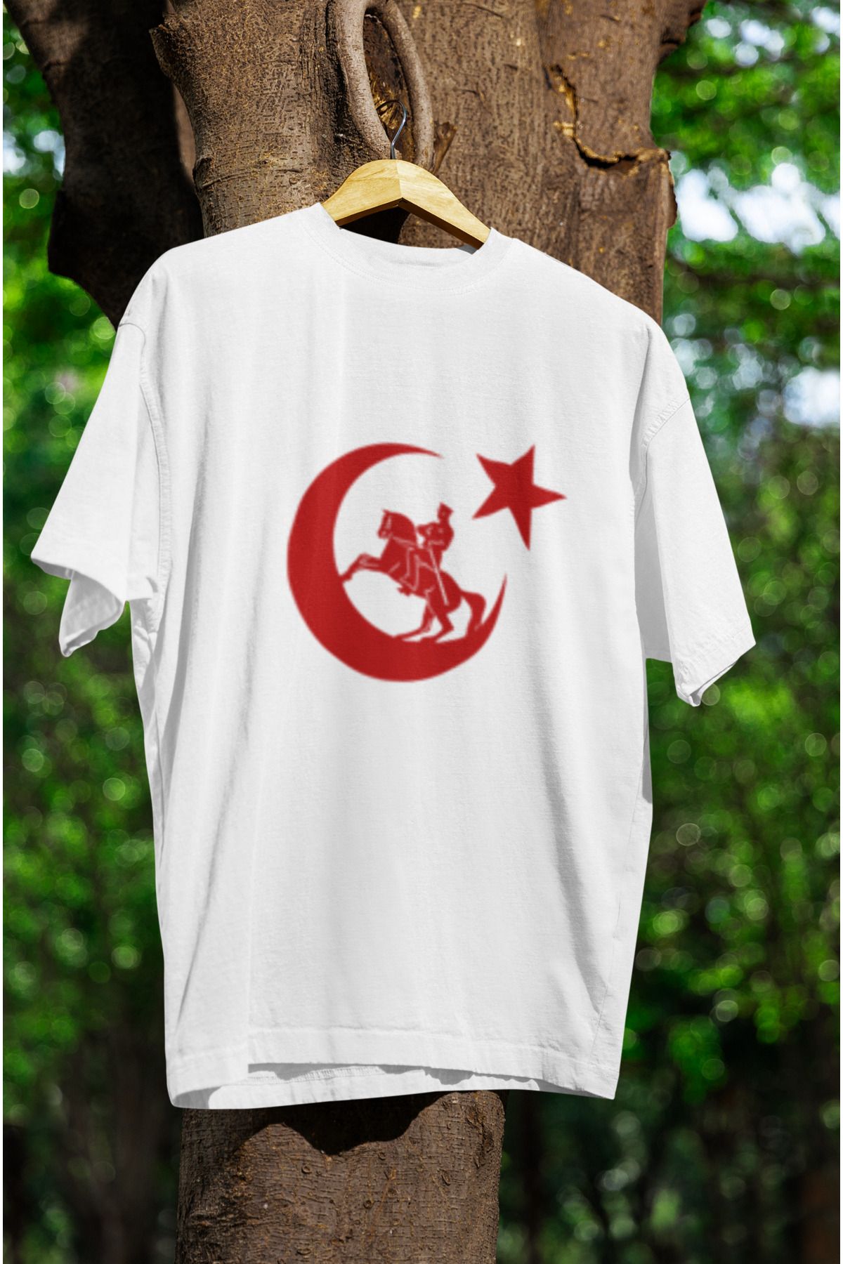MG ATATÜRK BASKILI UNISEX BİSİKLET YAKA PAMUKLU OVERSIZE KALIP KISA KOLLU T-SHIRT