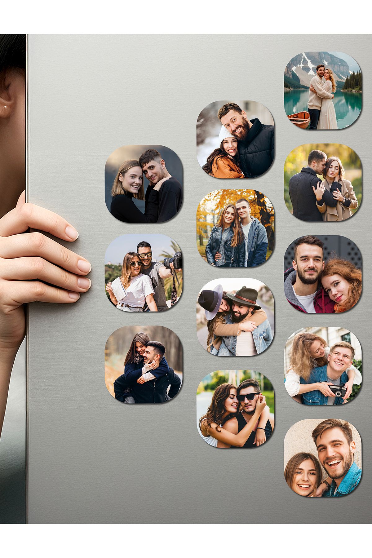 Fotomcity Kişiye Özel Ahşap Fotoğraflı UV Baskılı Magnet