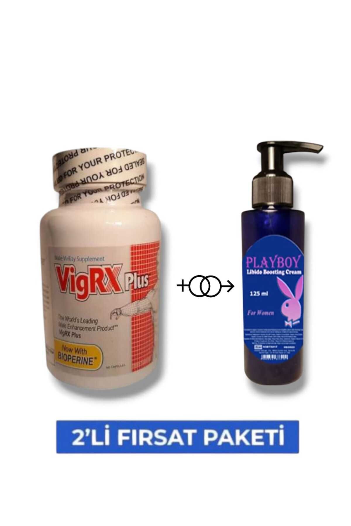 MEDİCREAM Vigrx Erkek Performansı Arttıran 60'lı Takviye + Playboy Libido Arttırıcı Krem 125 ML