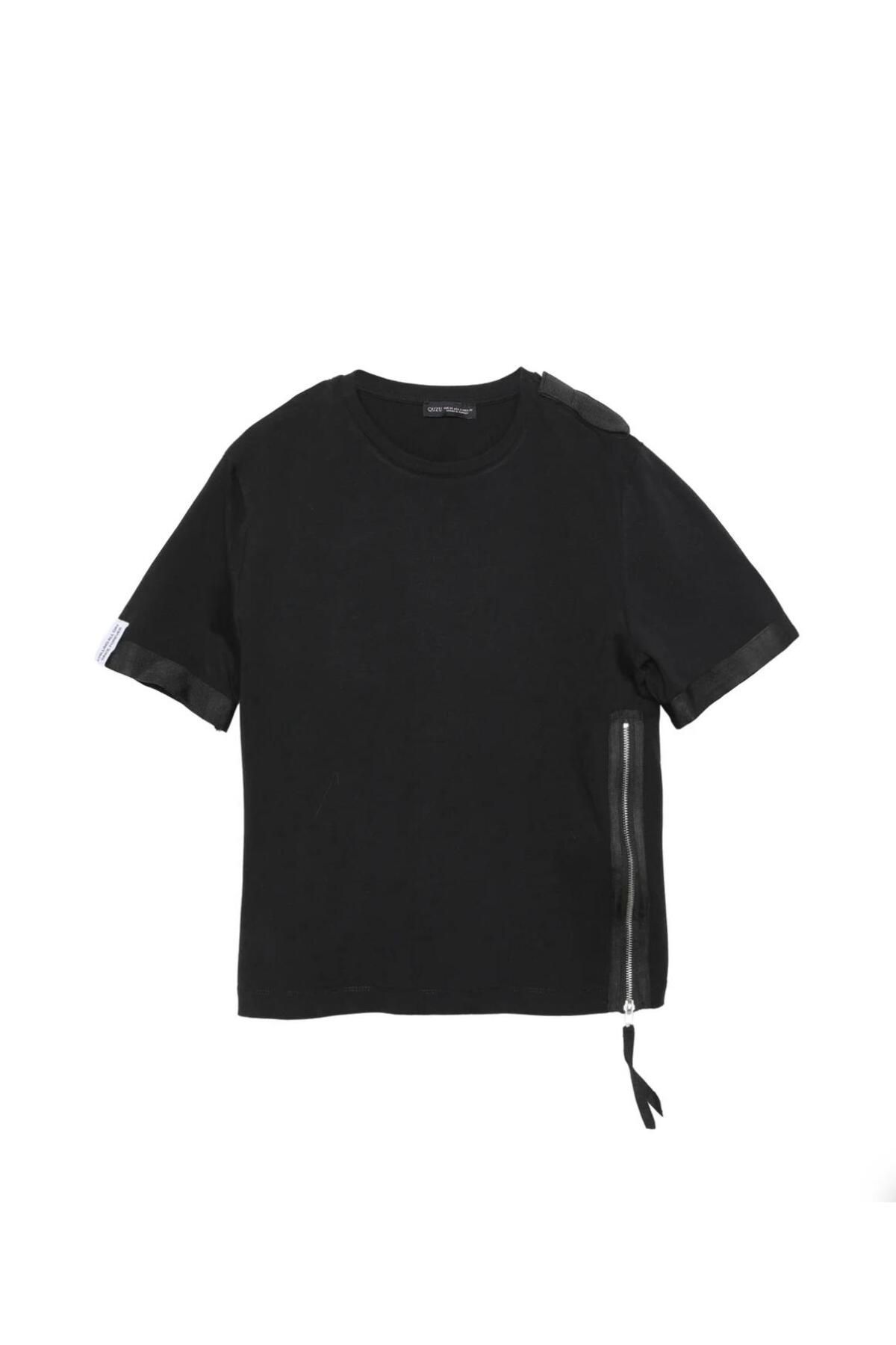 Butik fermuar detay tshirt