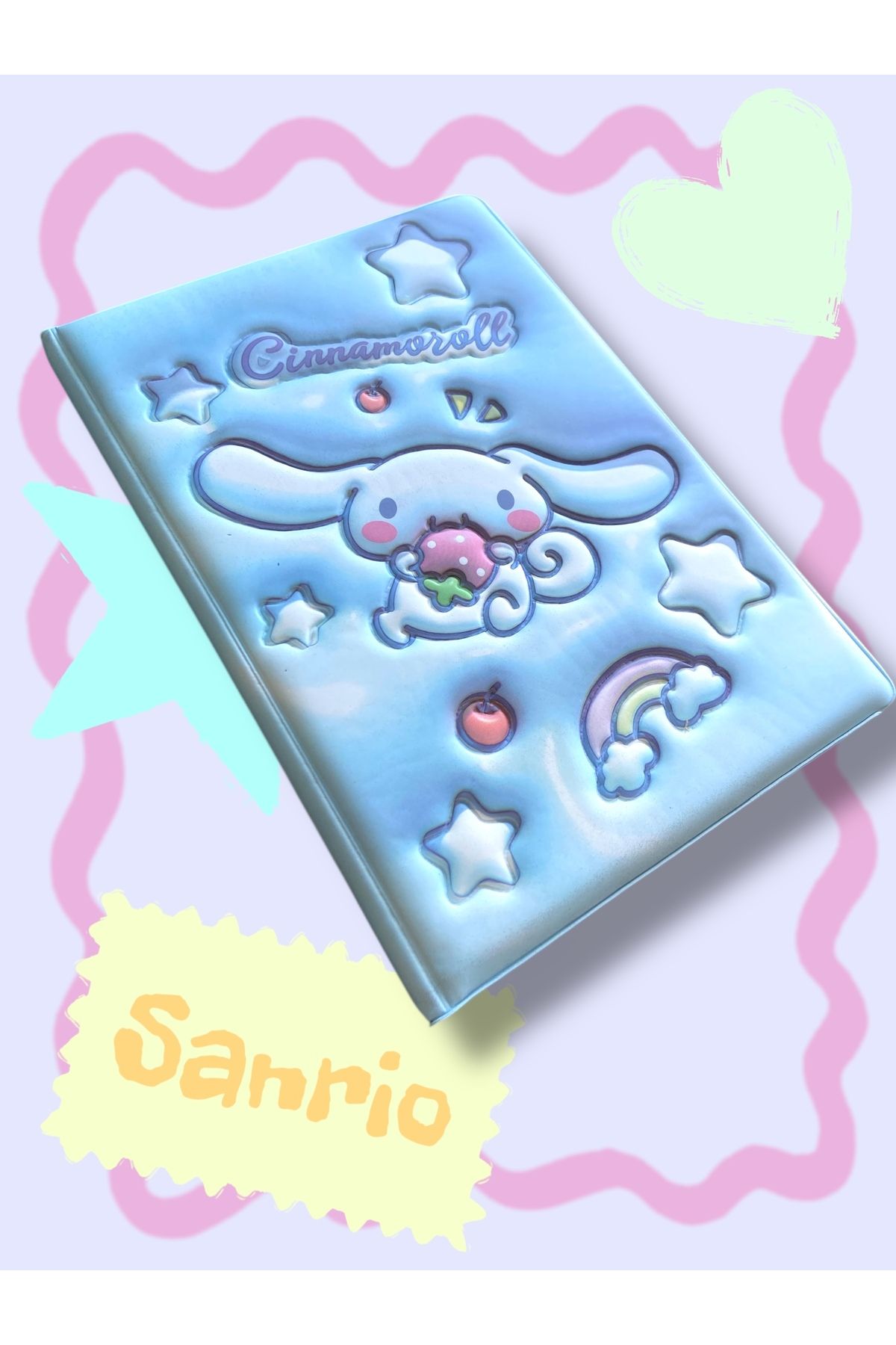 CNBYs SANRİO KARAKTERLİ YUMŞAK 3D KAPAKLI 80 YAPRAK ÖZEL AJANDA DEFTER, KUROMİ, MY MELODY, CİNNAMAROLL