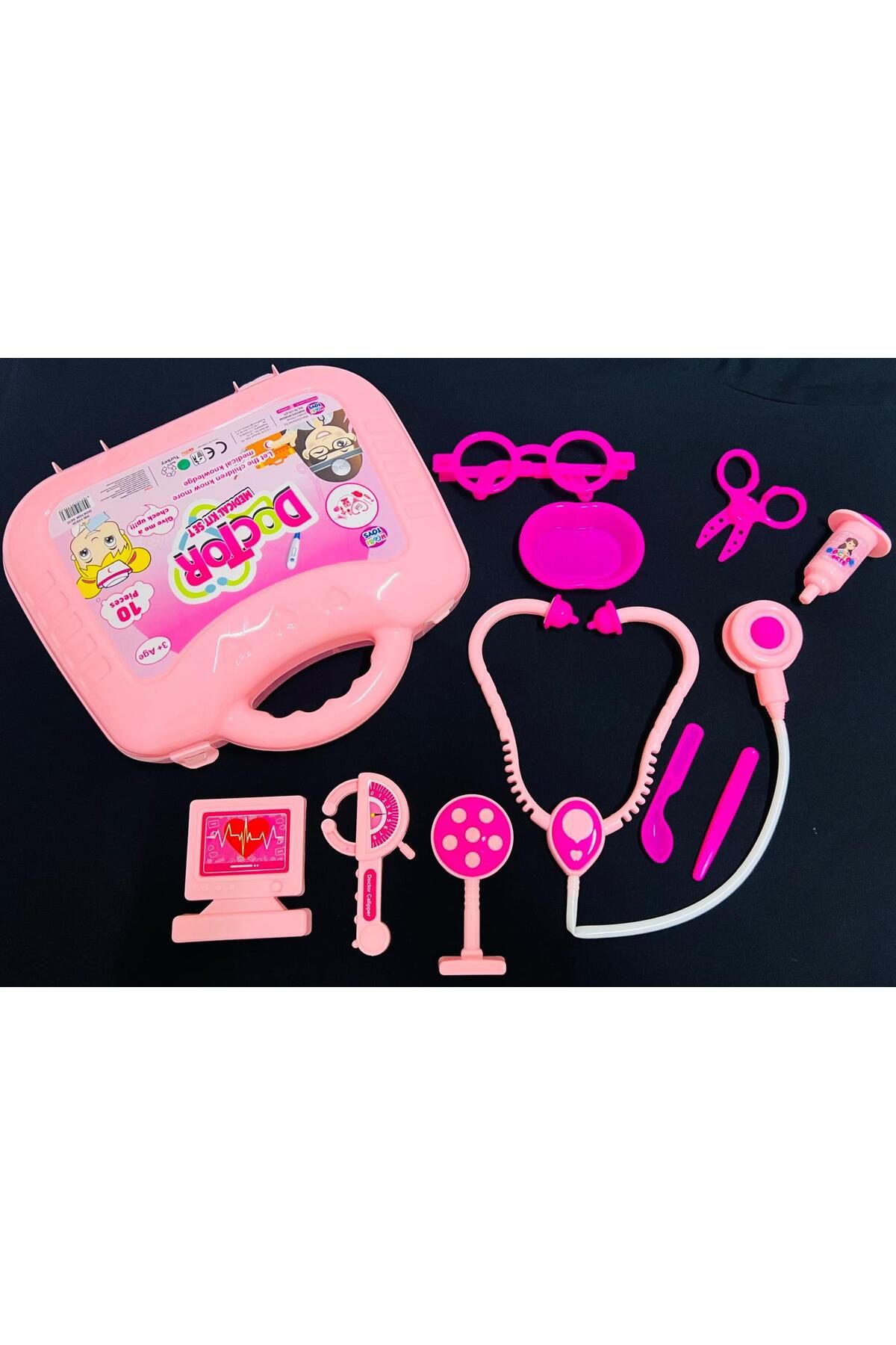 UYN SPORT Şık Tasarımlı Çantalı Oyuncak Pembe Doktor Seti