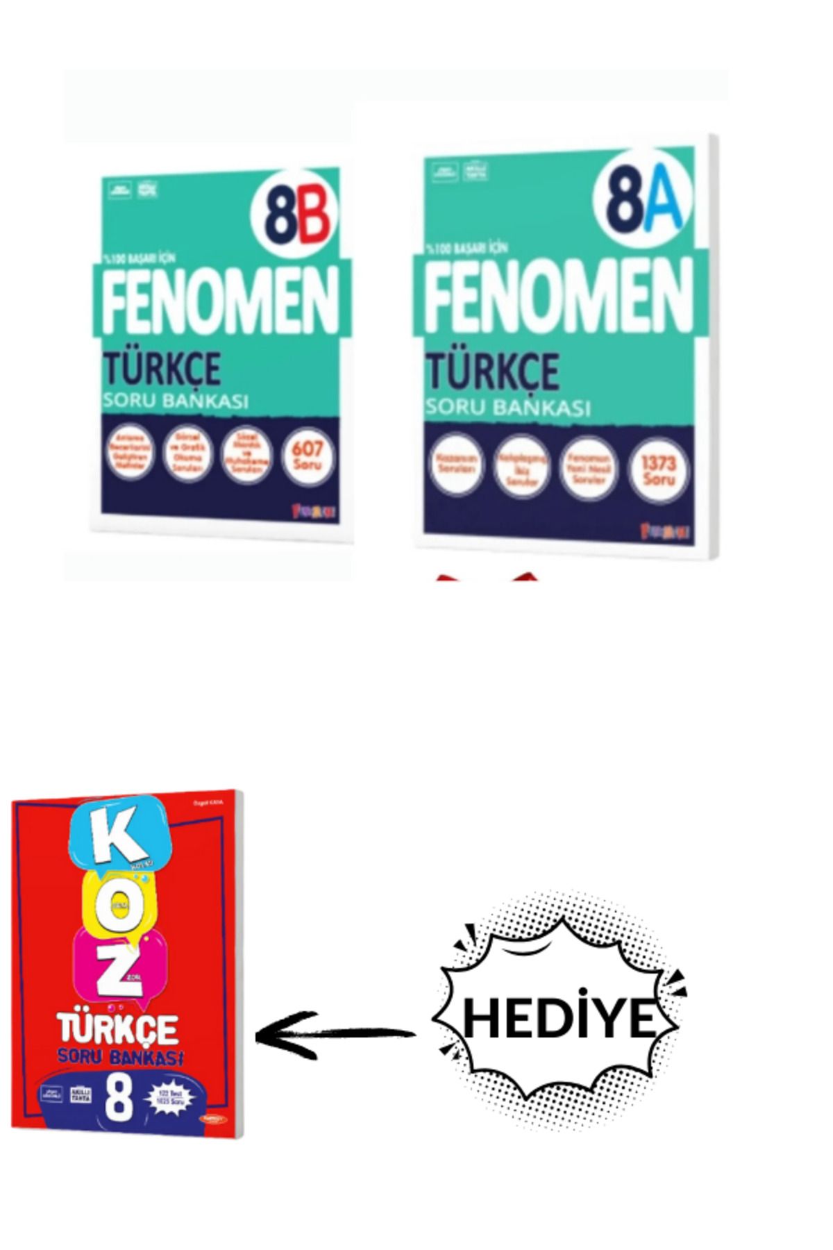 Fenomen Yayıncılık FENOMEN YAYINLARI 8. TÜRKÇE A-B SORU BANKASI