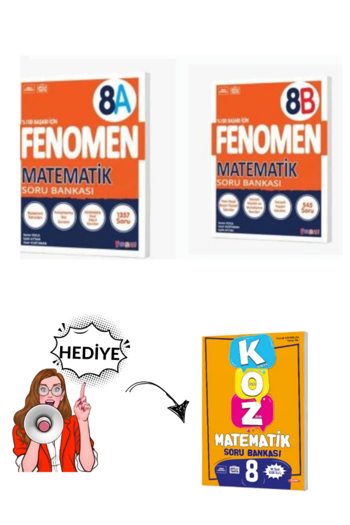 Fenomen Yayıncılık fenomen 8. Sınıf Matematik(A-B) SORU BANKASI SETİ