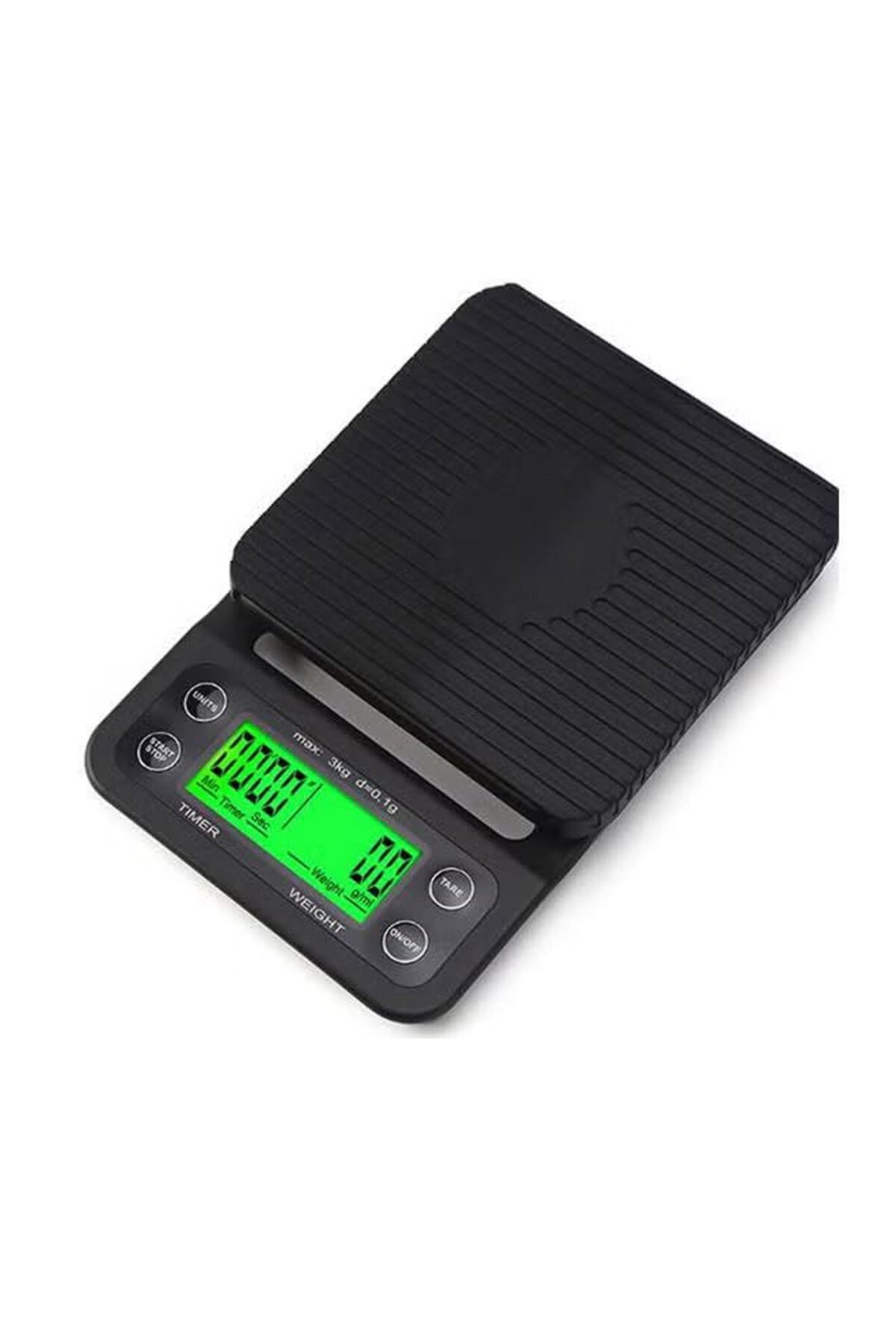 ميزان إلكتروني لوزن القهوة أسود 19.5 x 13.5 x 3سم