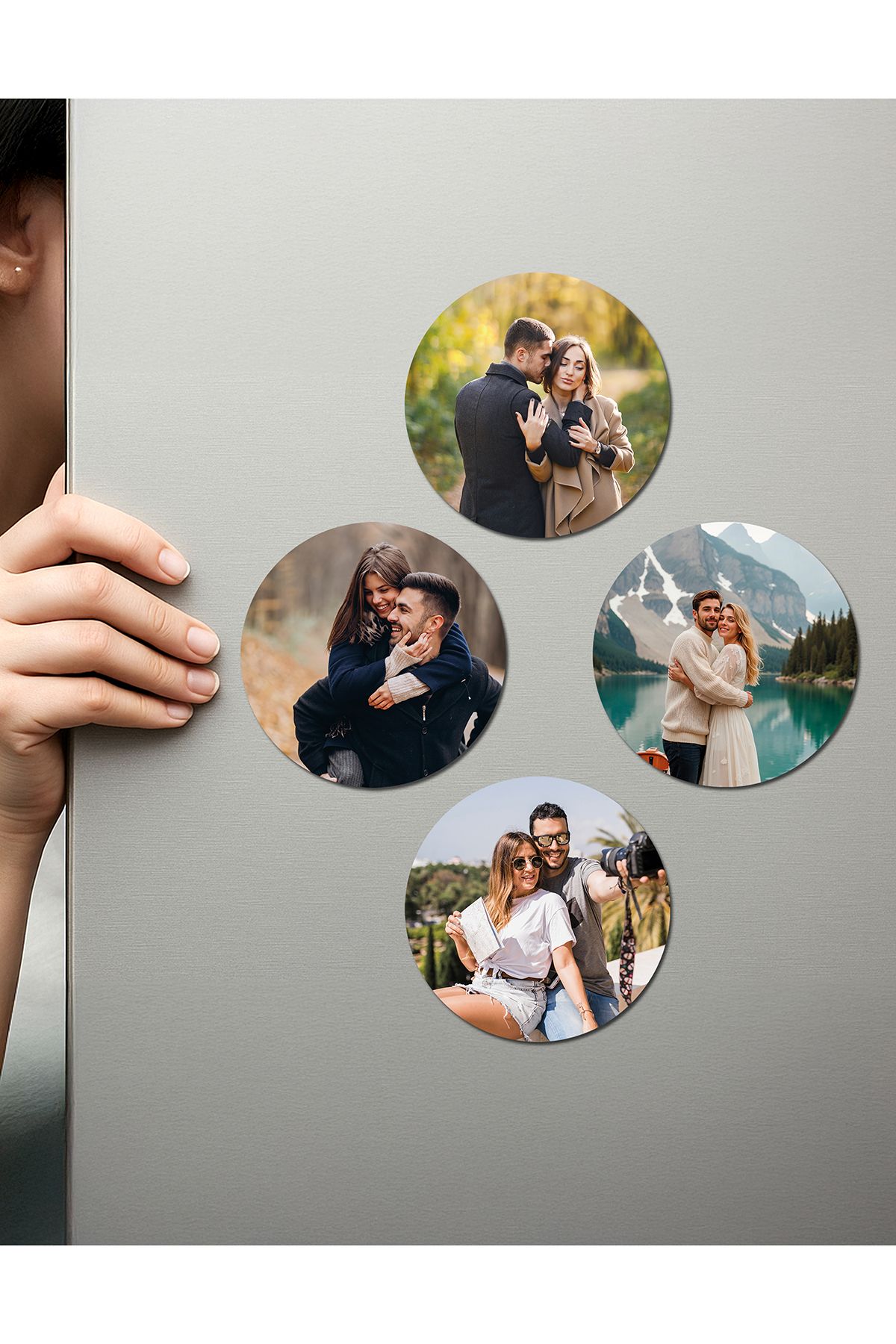 Fotomcity Kişiye Özel Ahşap Fotoğraflı UV Baskılı Magnet