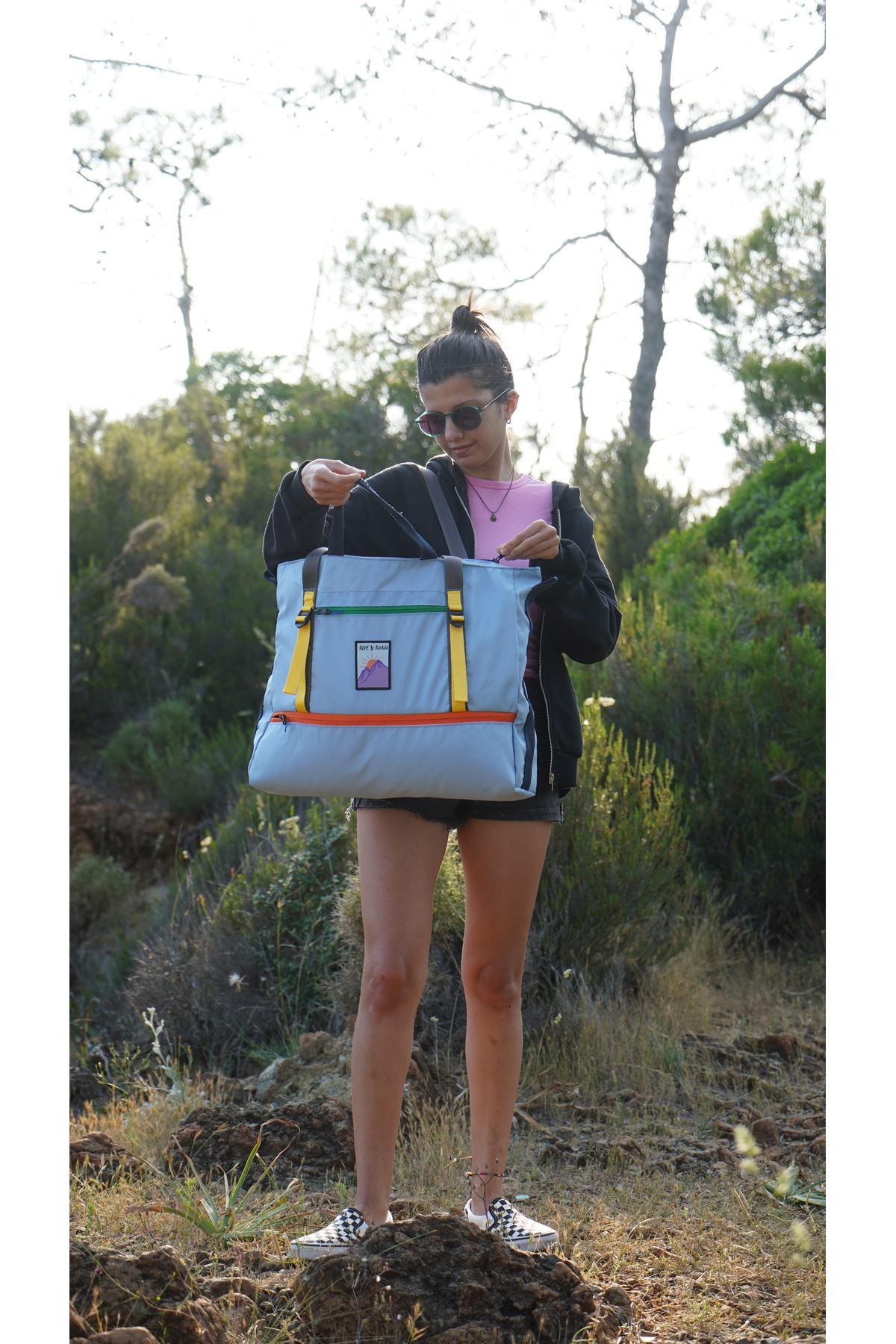 Ride and Roam Roamer Bag Seyahat / Plaj / Spor Çantası Açık Mavi görsel 2