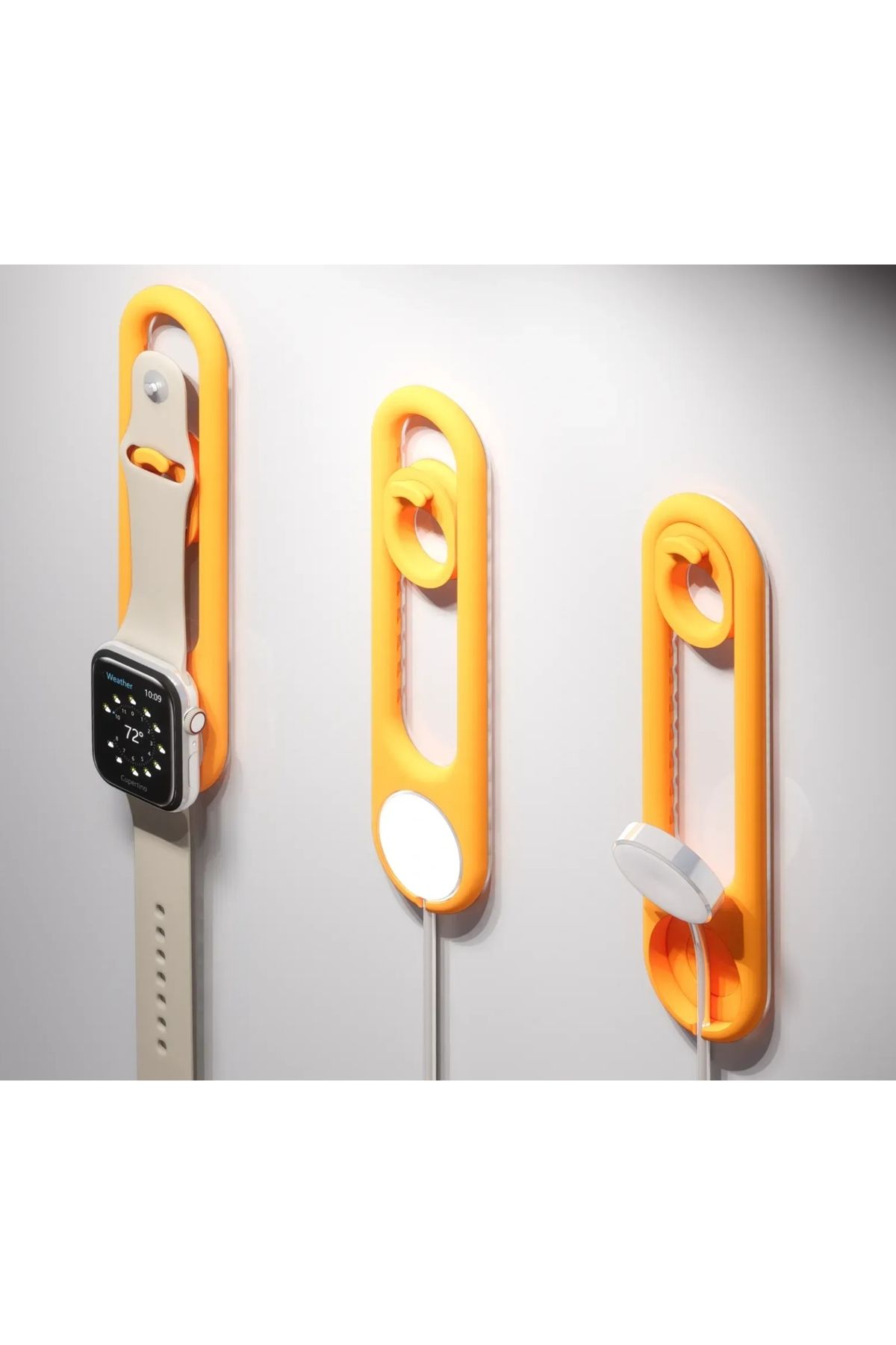 PUREYSMA Apple Watch Uyumlu Duvar Tipi Şarj Standı – 3D Baskı Ayarlanabilir Askı Aparatı