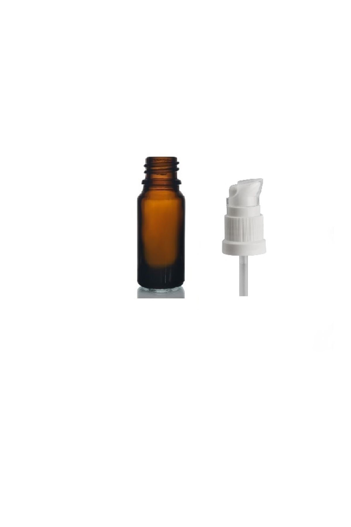 ZYLAN AMBALAJ 5ml kahverengi cam serum pompalı şişe, 24 adet, pompalı şişe, medikal şişe, cam şişe,