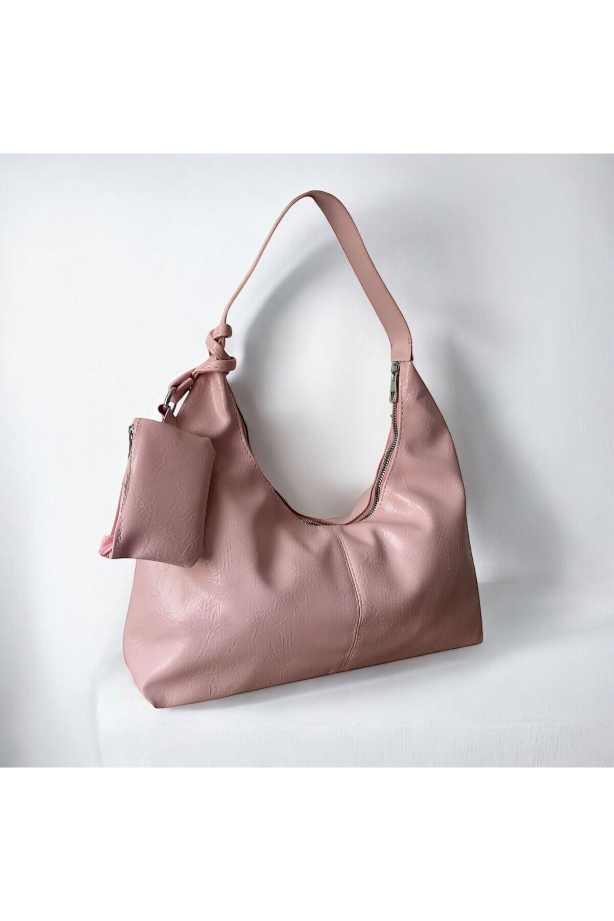 masilya brand Cüzdan Aksesuar Hediyeli Kadın El ve Omuz Çanta Bella-pembe