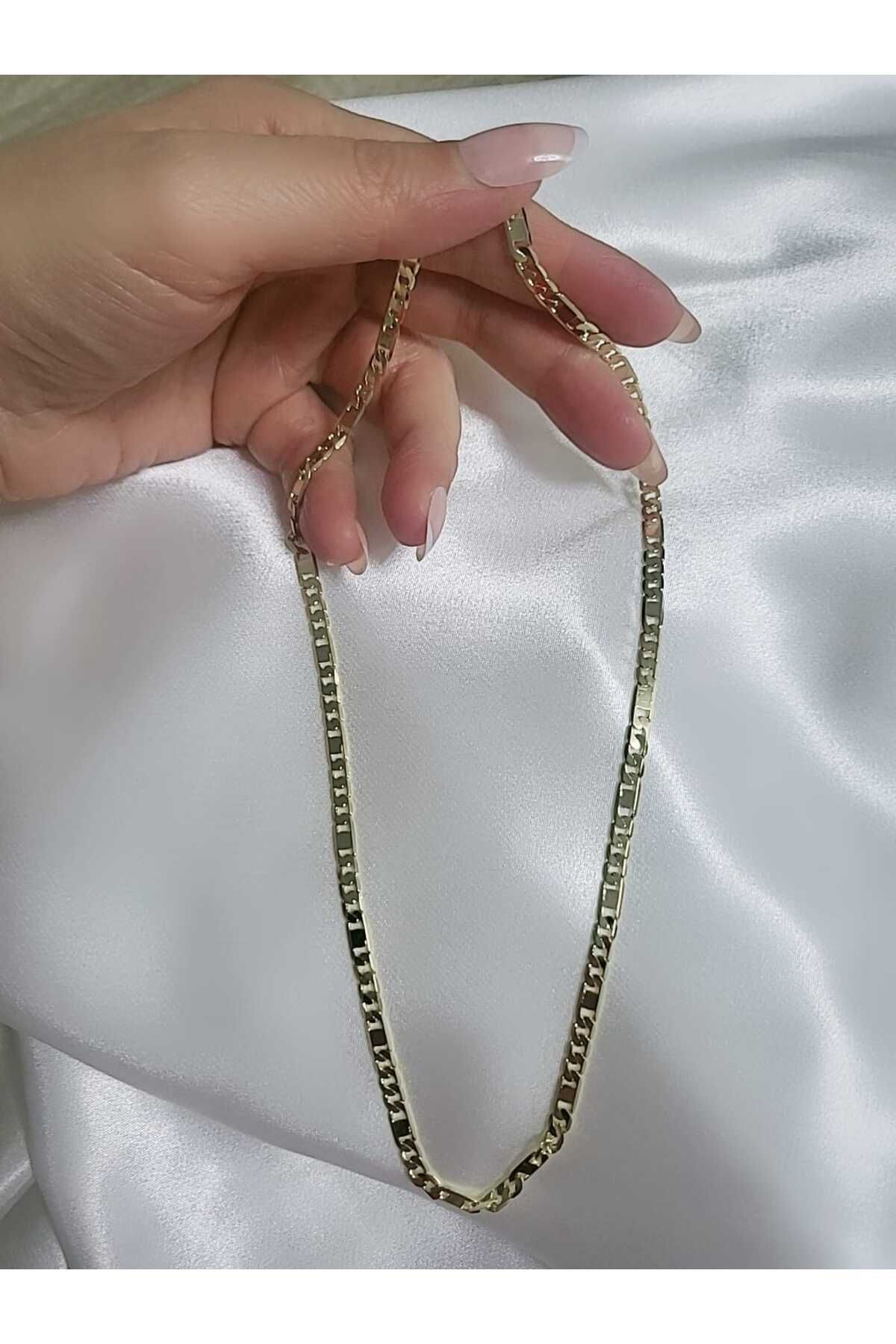 by kayra collection ÇELİK 14 K RENGİNDE KUYUM MODEL ZİNCİR KOLYE