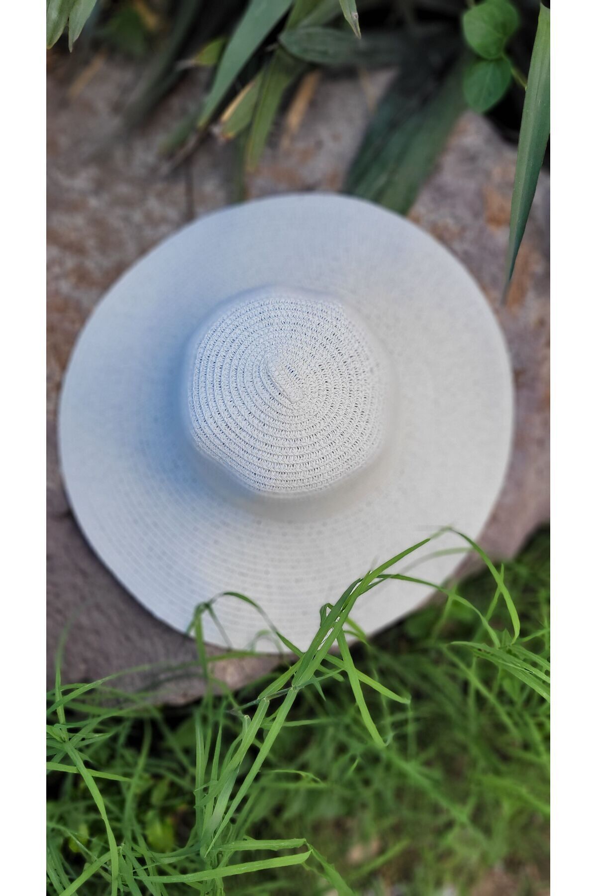 FRESCO SCARFS-Large Adjustable Round Straw Hat 4