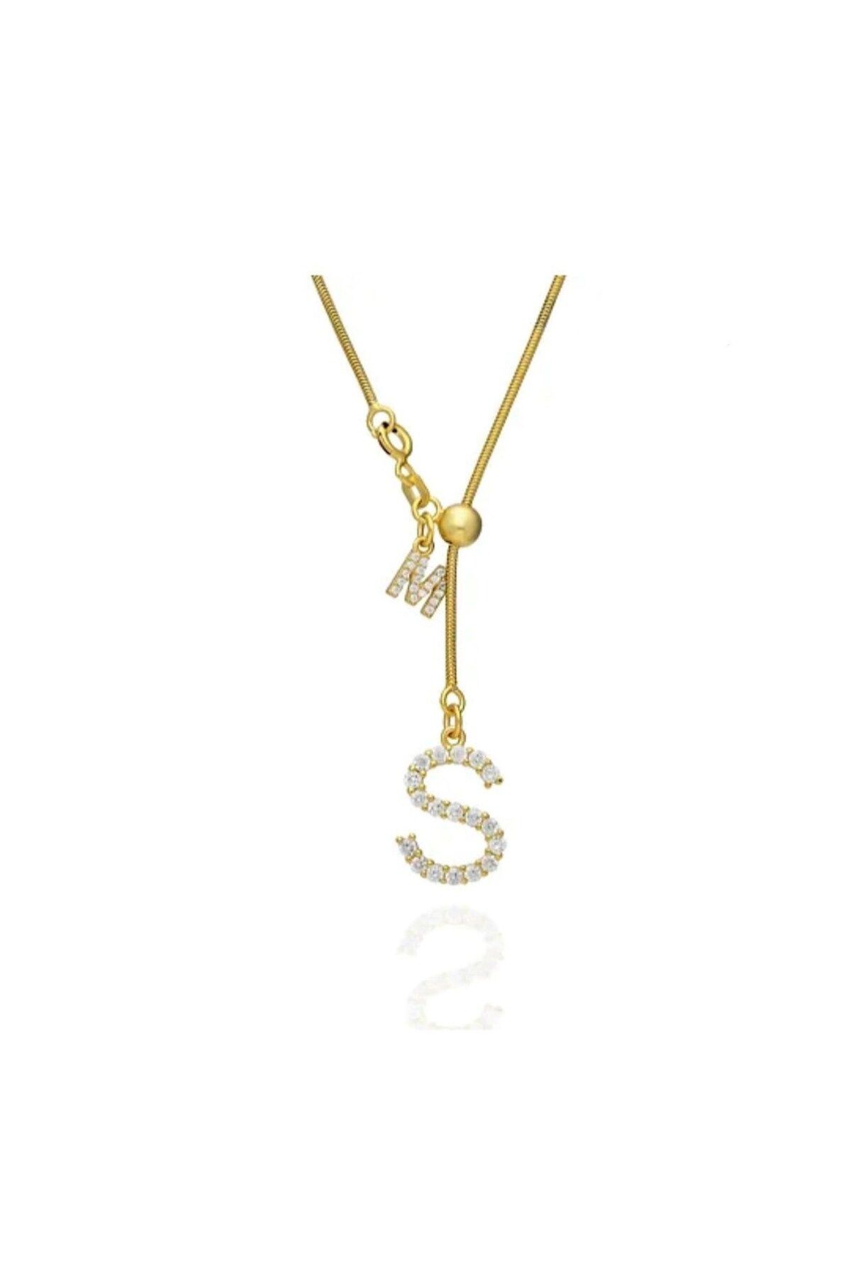 beonejewelry ZİRKON TAŞLI DUO ASANSÖR KOLYE | 925 GÜMÜŞ