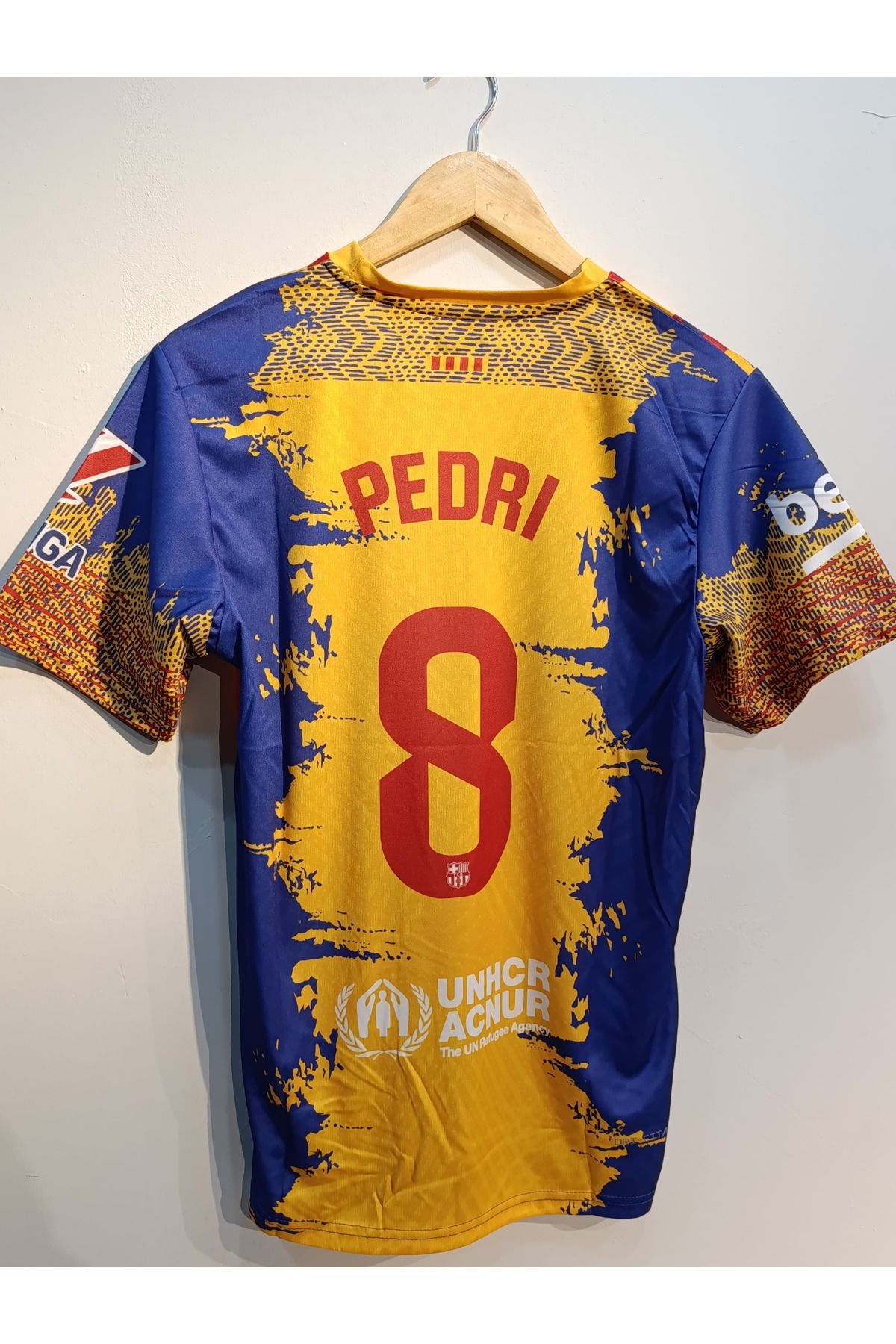 GALLUMA BARCELONA PEDRİ 8 ÇOK RENKLİ ÖZEL TASARIM YETİŞKİN FUTBOL FORMA