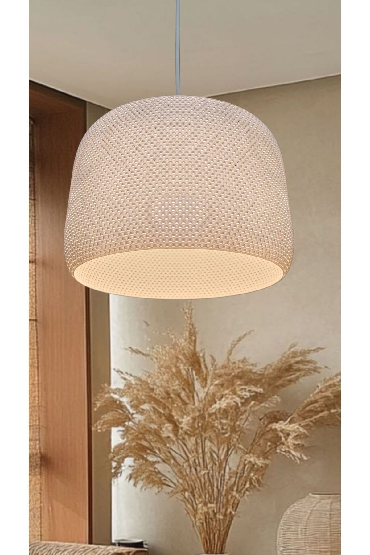 decory Hydra Beyaz Mesh Yüzey Avize, Yatak Odası, Oturma Odası Tasarım Tekli Sarkıt Avize (PLASTİK) E27