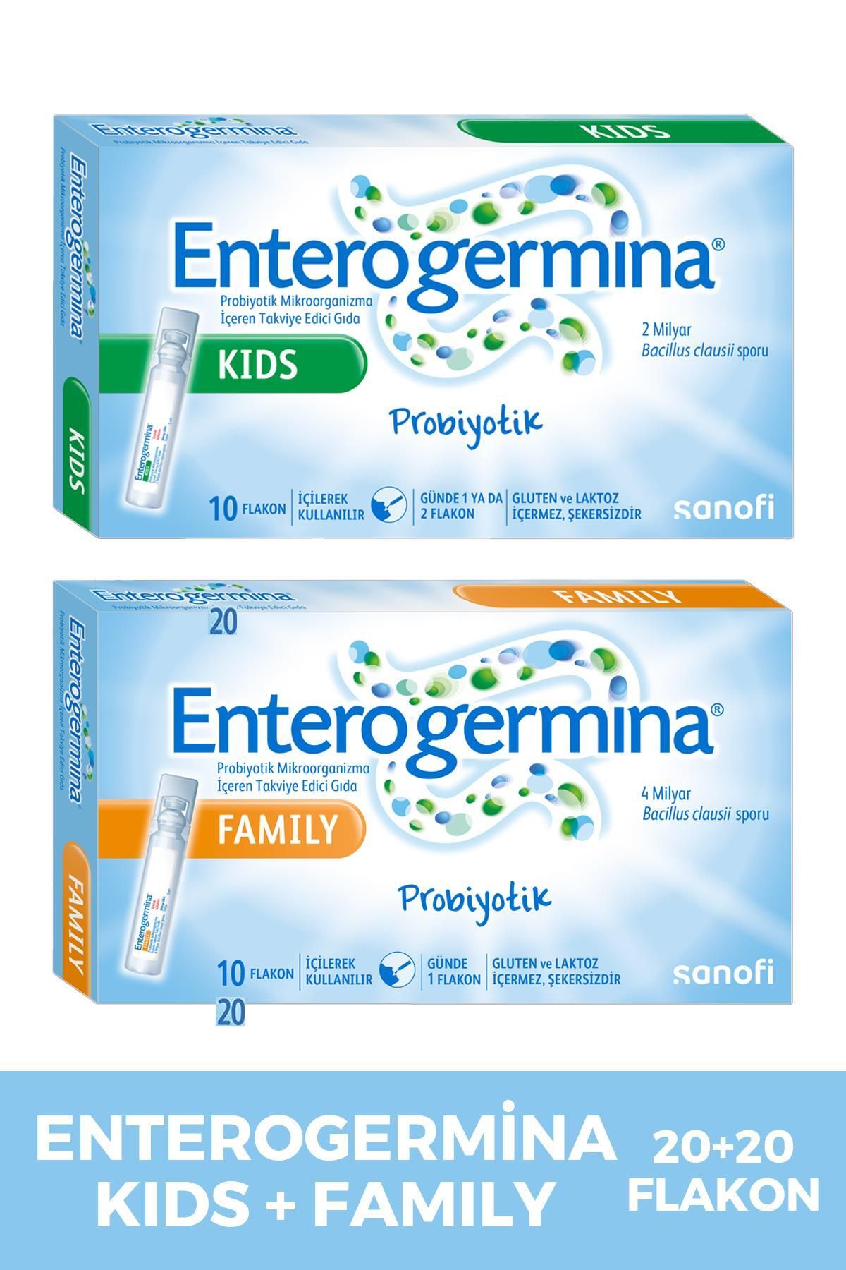 Seddar Collection Enterogermina Family 5 ml x 20 Flakon + Enterogermina Kids 5 ml 20 Flakon